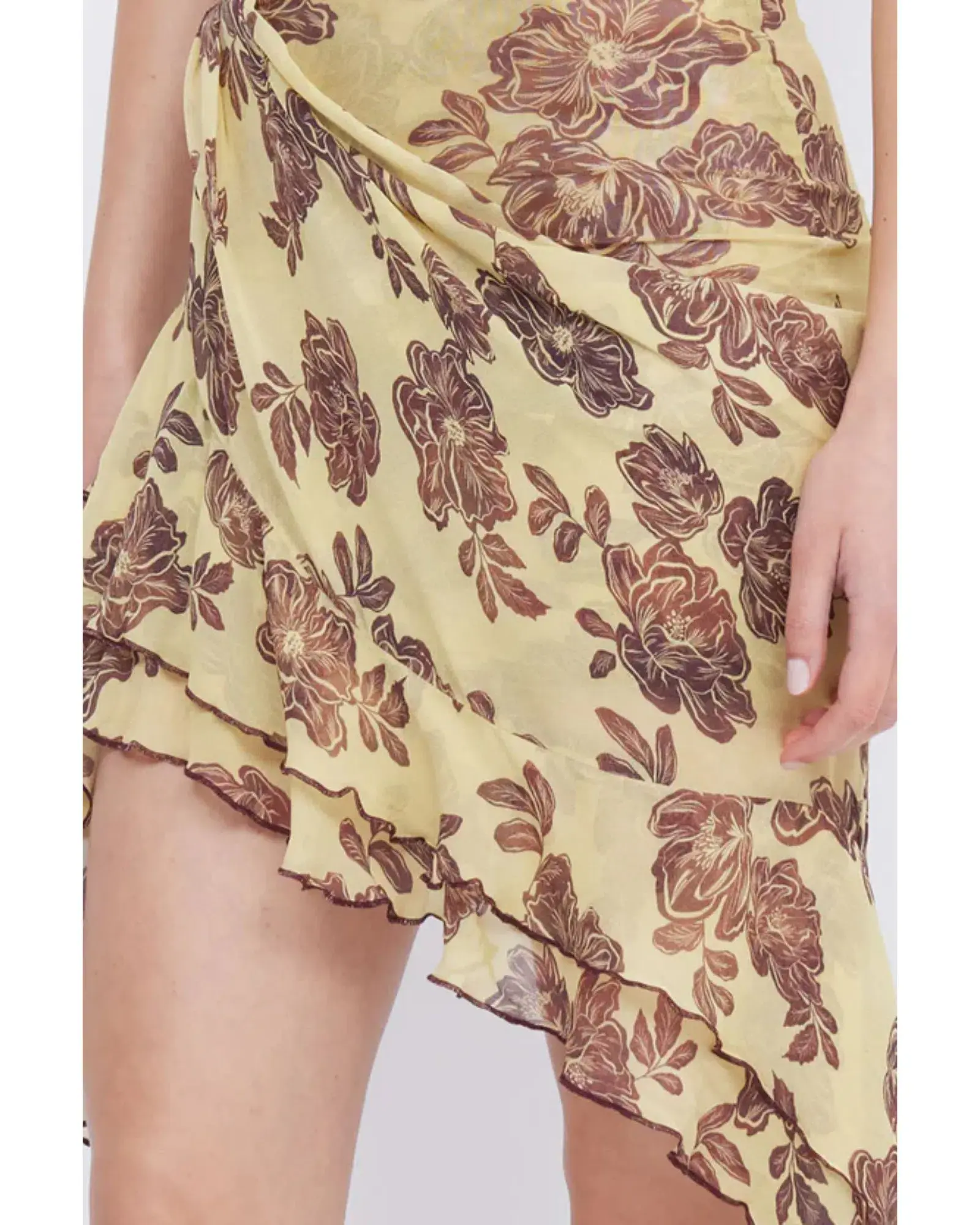 Bec & Bridge Spiral Crush Top in Citrus Size AU 8 and Malibu Bay Frill Skirt Citrus Floral Size AU 10 Set - Image 6