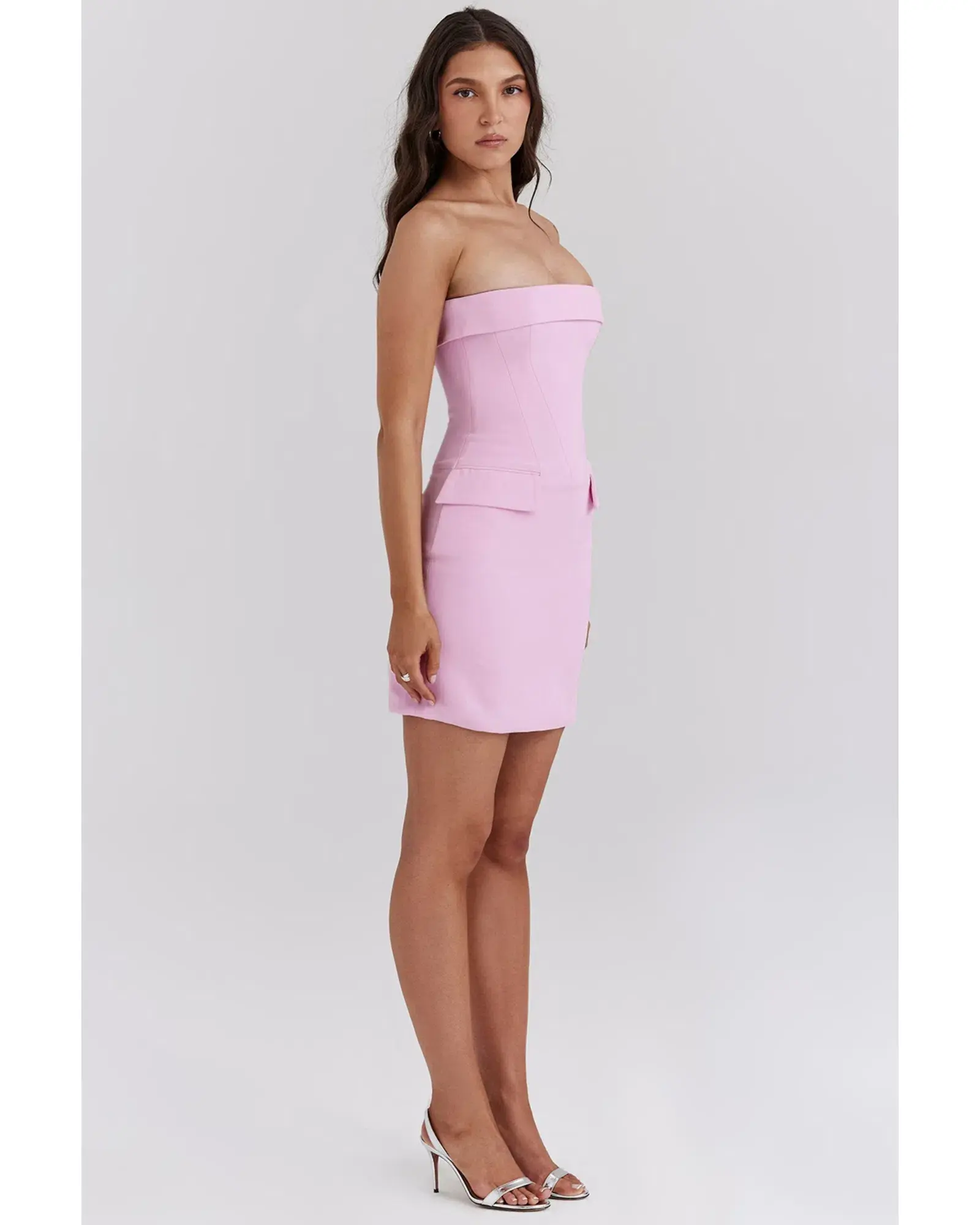 House of CB Naia Strapless Mini Dress Cotton Candy Size AU 8 - Image 4
