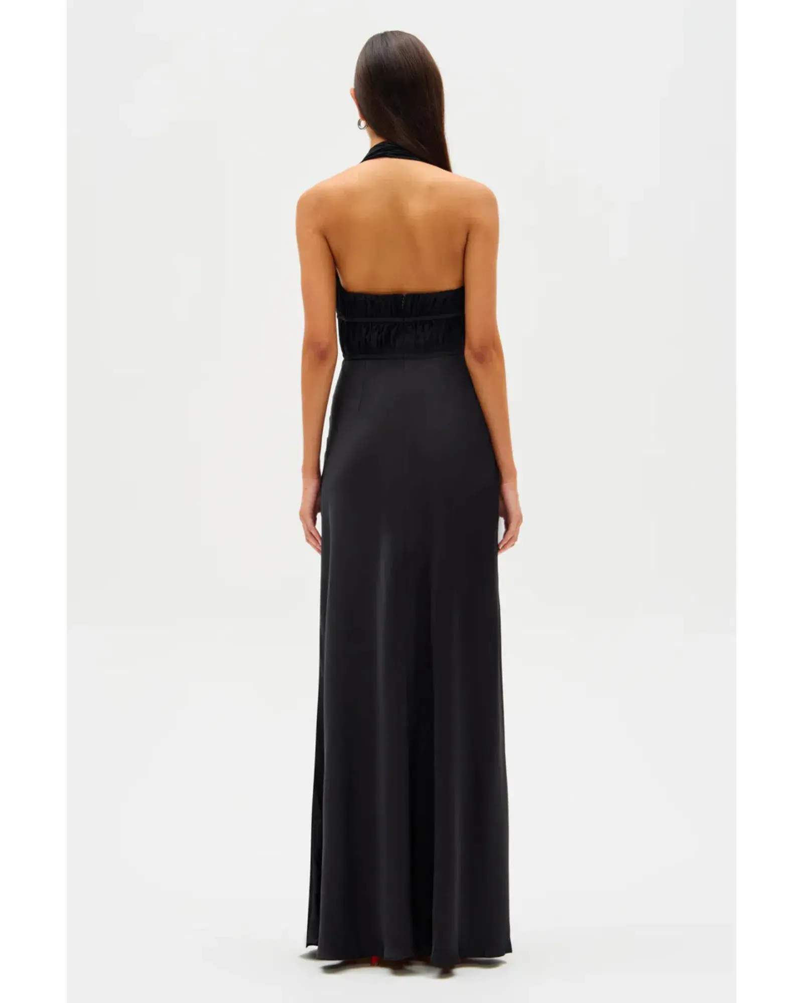 MISHA Celine Satin Maxi Dress Size 8/S - Image 3