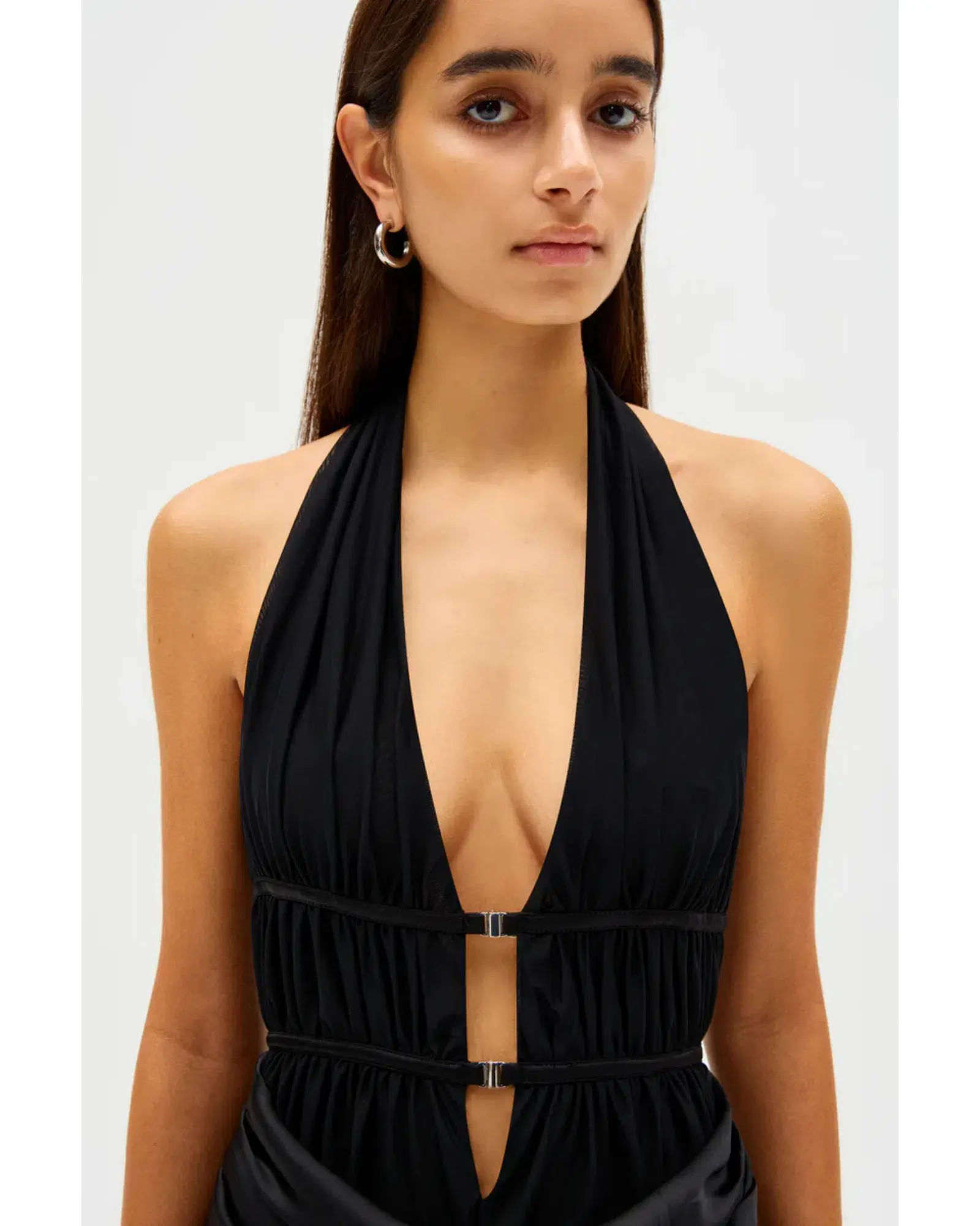 MISHA Celine Satin Maxi Dress Size 8/S - Image 2