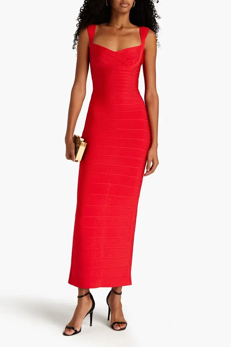 Herve Leger Bandage Gown Papaya Size XS / AU 6 - Image 1