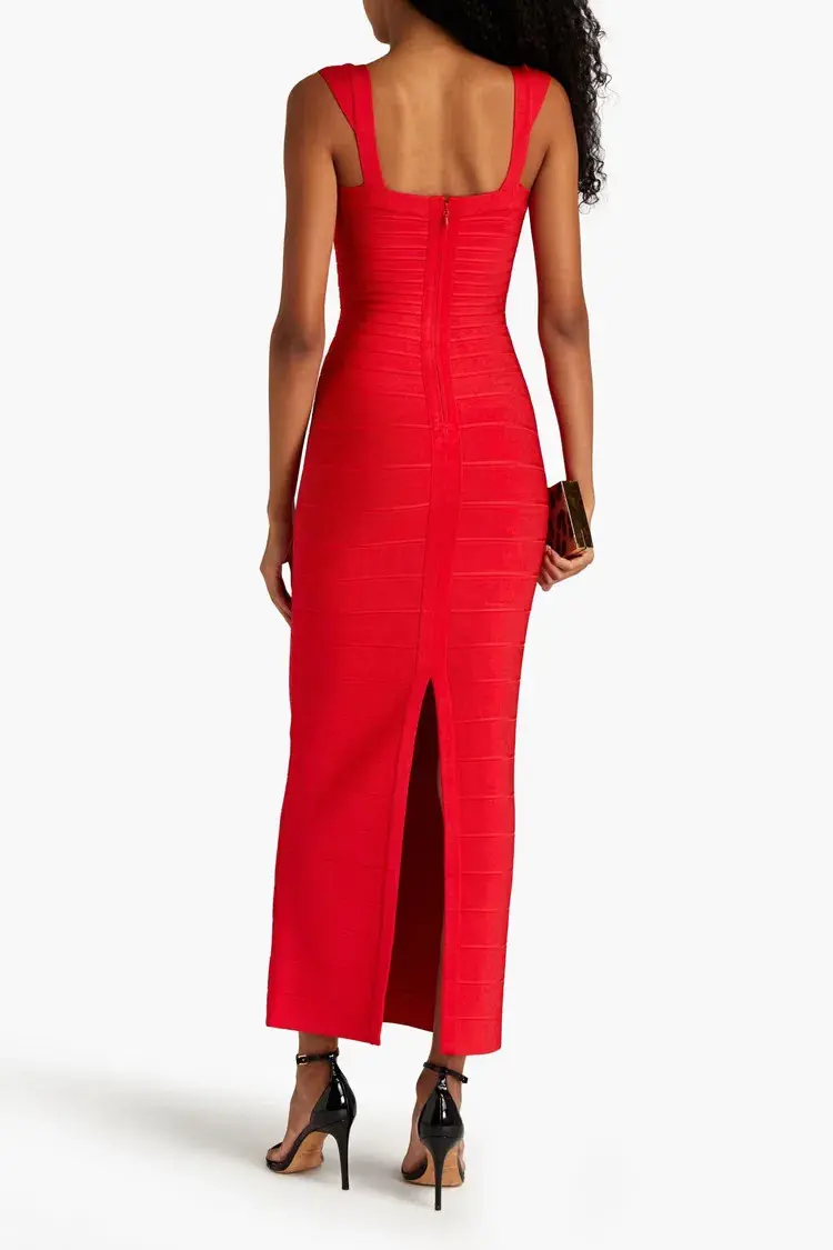 Herve Leger Bandage Gown Papaya Size XS / AU 6 - Image 2