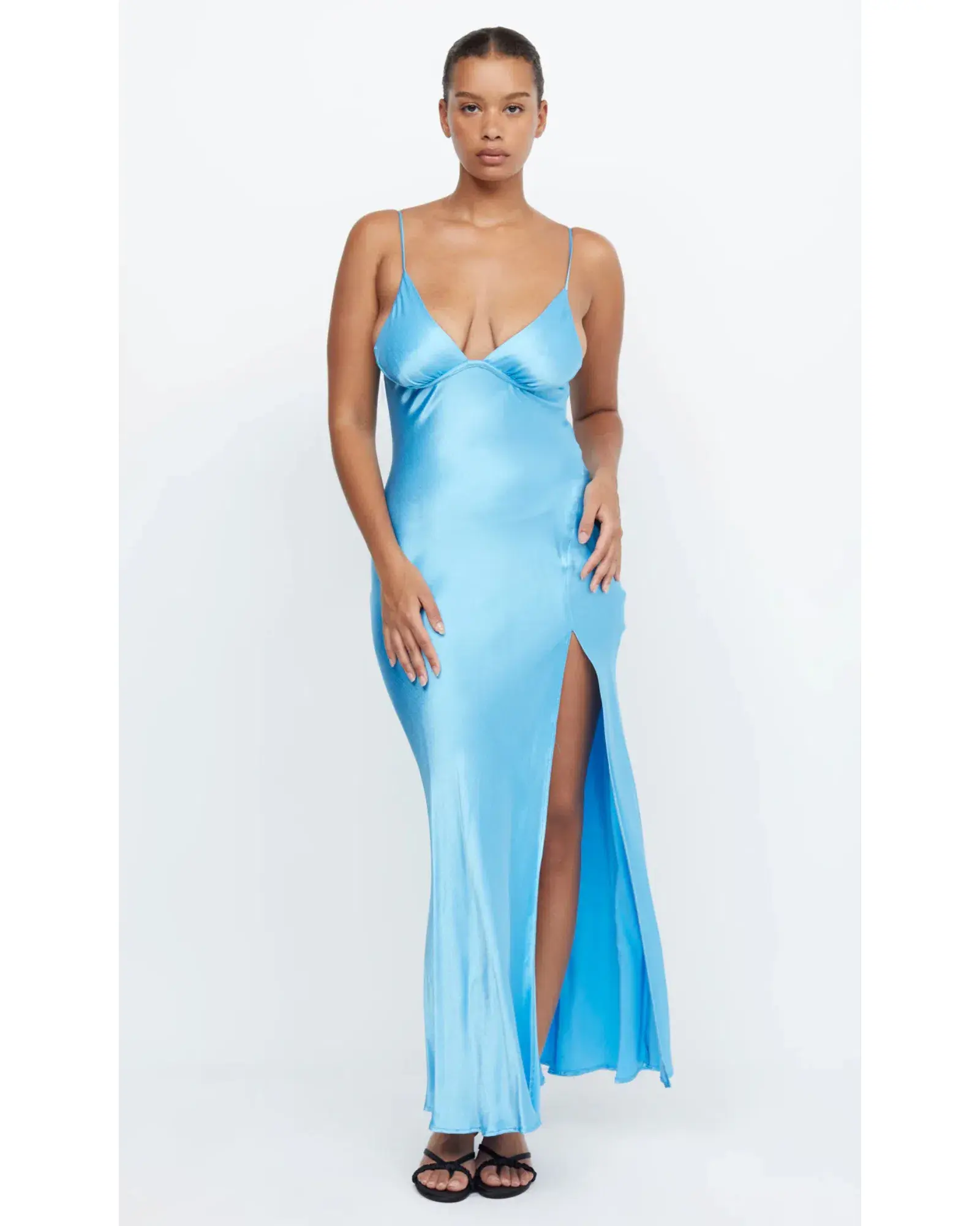 Bec & Bridge Ren Split Maxi Dress Topaz Blue Size AU 6 - Image 1