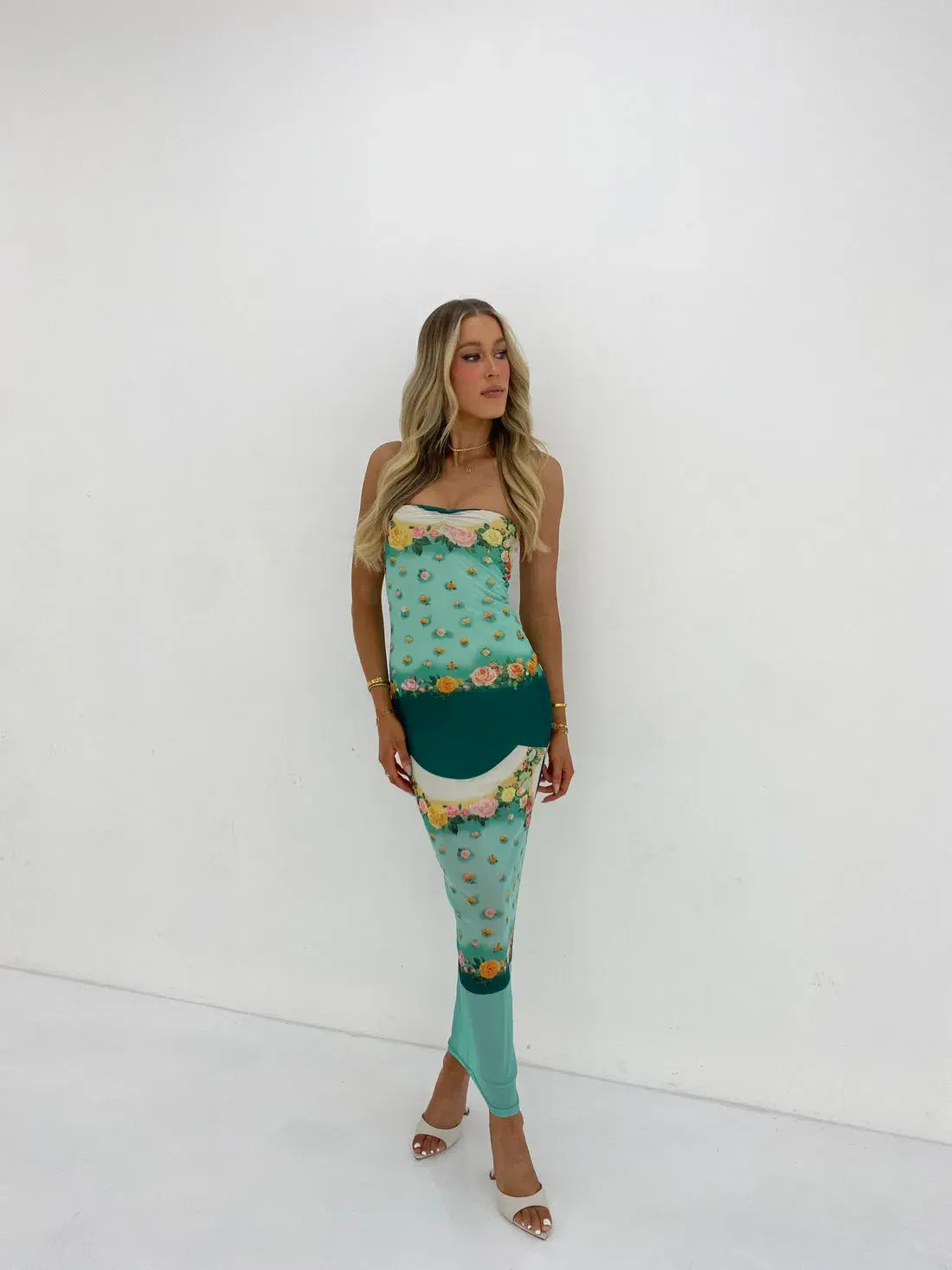 Jean Paul Gaultier Bandeau Dress Floral Size XS / AU 6 - Image 1