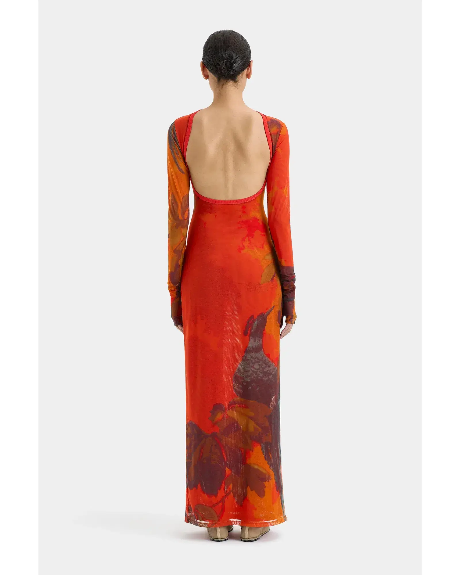 Sir The Label Libertine Cut Out Midi Dress Wren Print Size 0 / AU 6 - Image 8