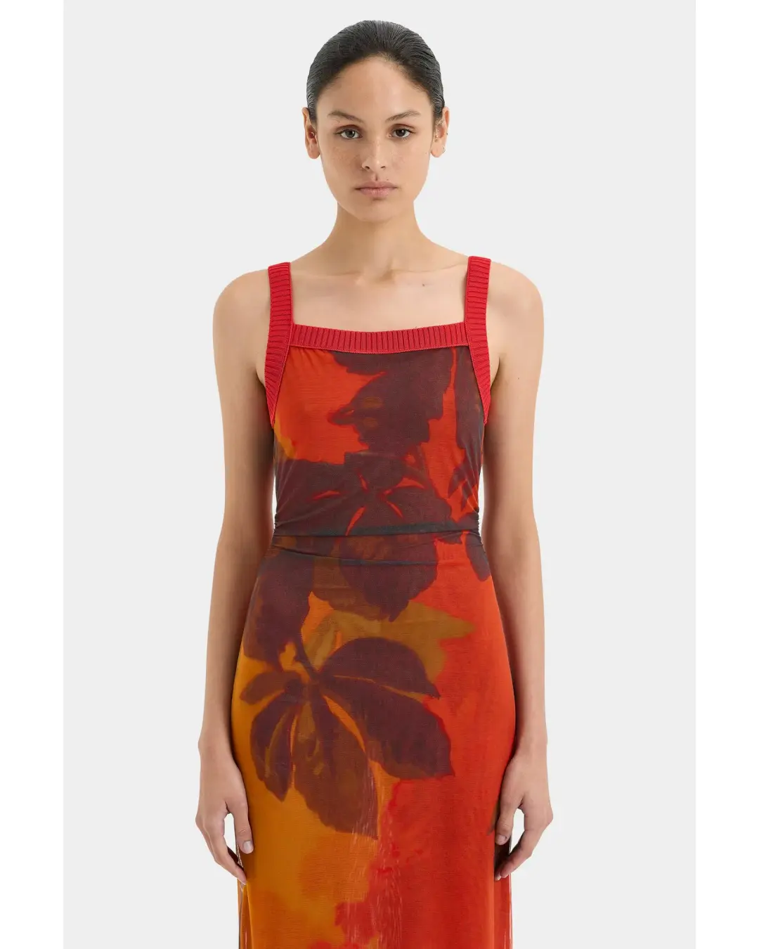 Sir The Label Libertine Tank Midi Dress Wren Print Size 0 / AU 6  for rent on The Volte - main image