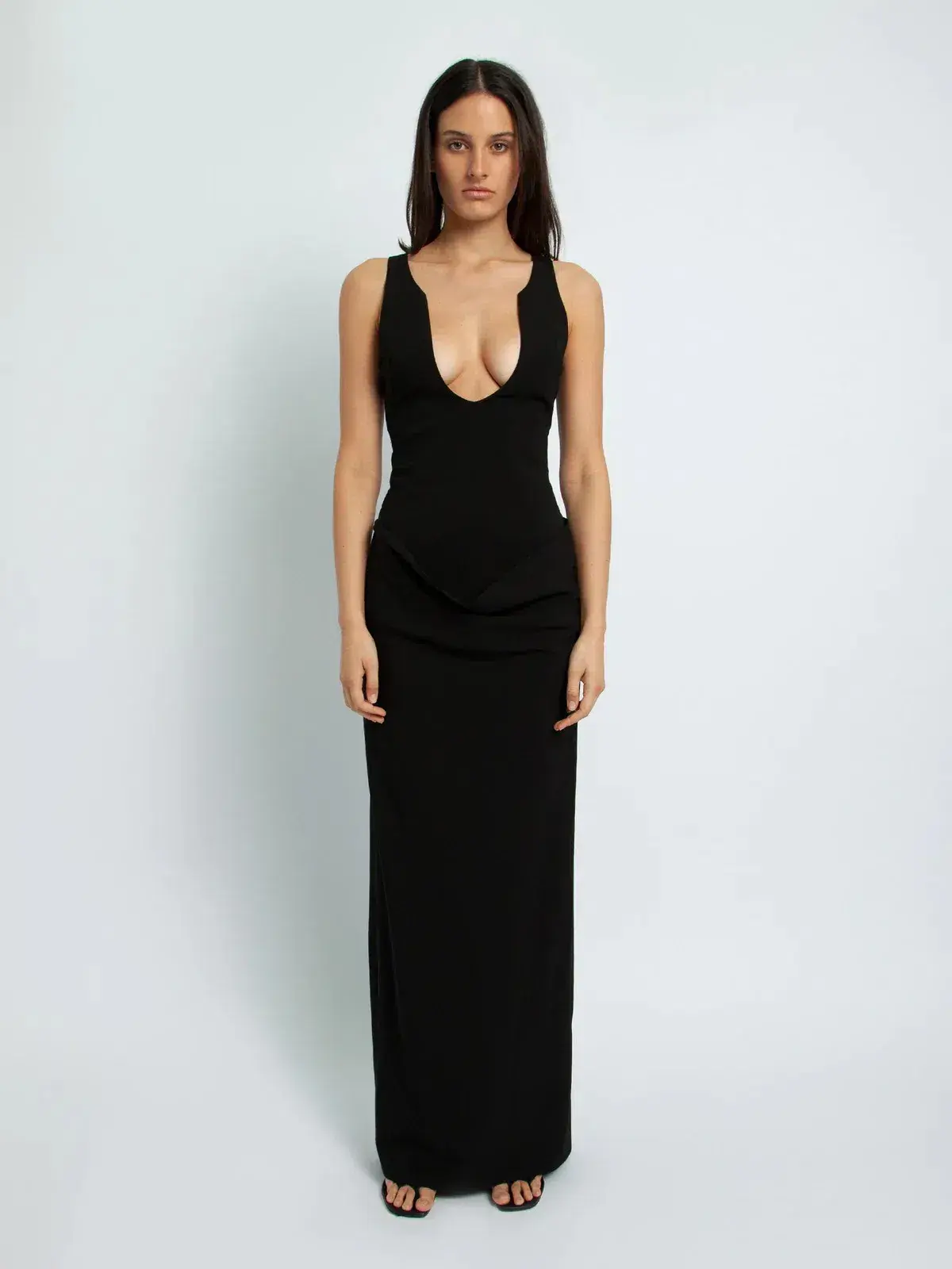 Christopher Esber Arced Column Dress Black Size 6 - Image 1