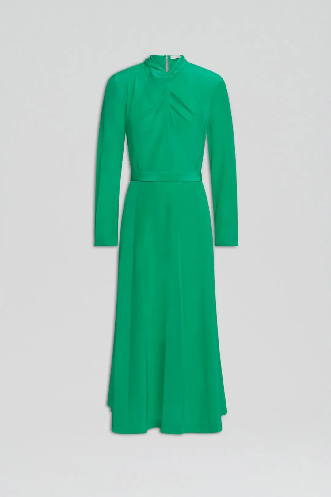 Scanlan Theodore Silk Drape Neck Dress Emerald Size 10 for rent on The Volte - main image