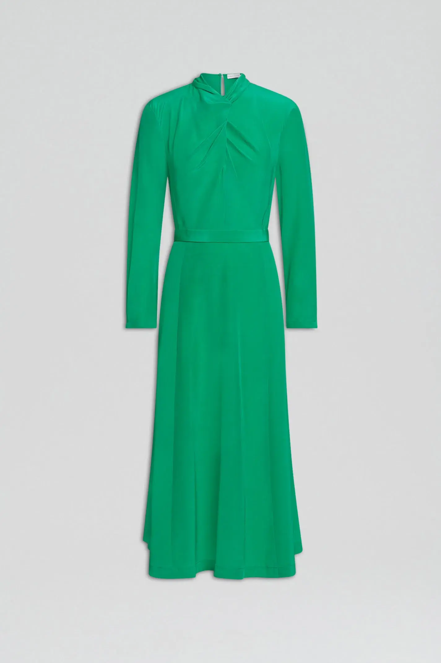 Scanlan Theodore Silk Drape Neck Dress Emerald Size 10 - Image 4
