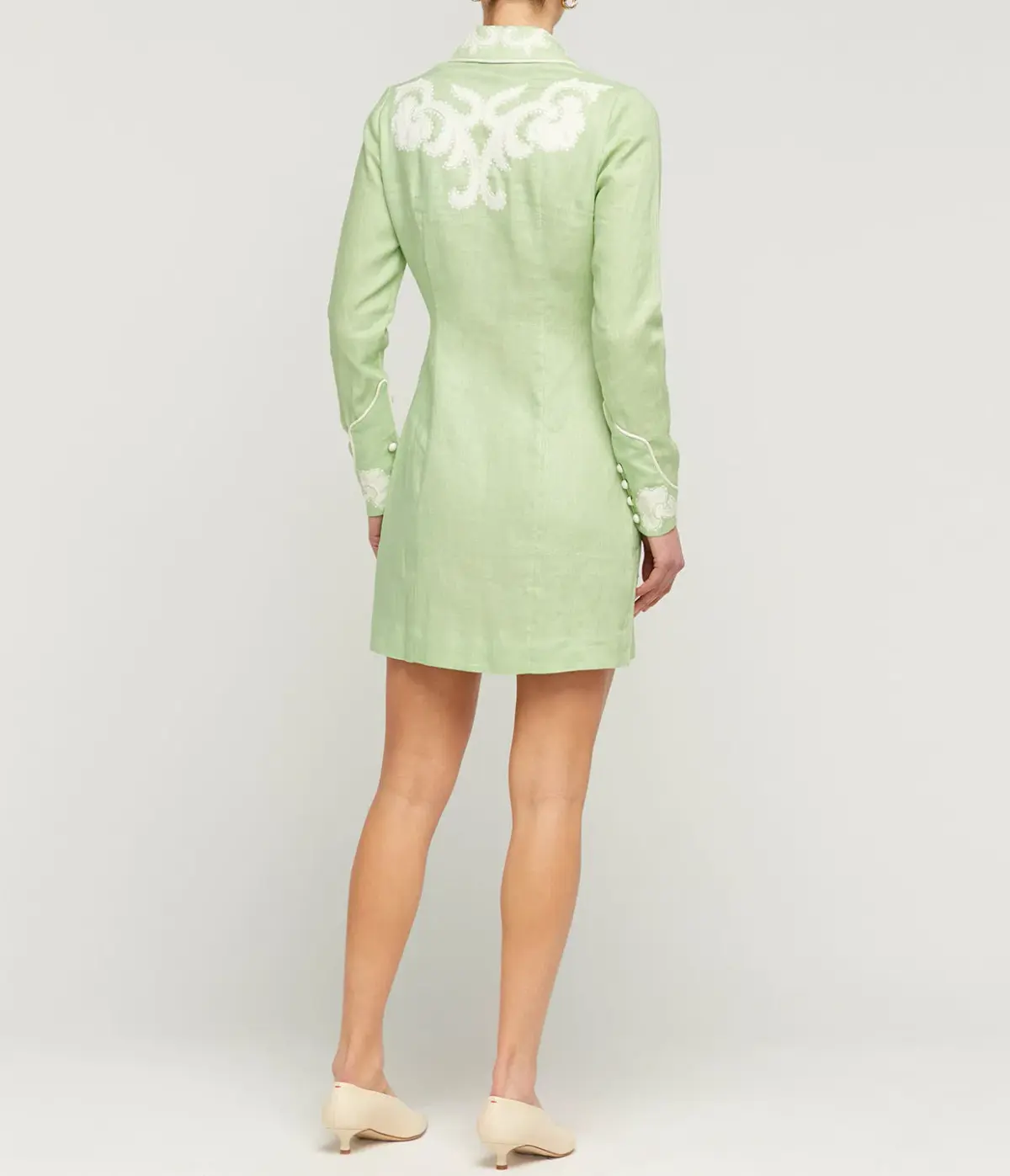 Alemais Ruby Applique Mini Dress Mint Size 8 - Image 2