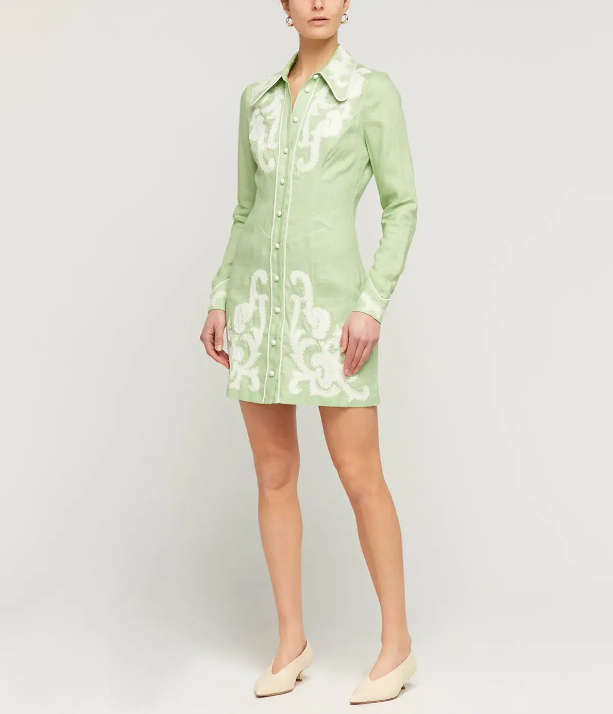 Alemais Ruby Applique Mini Dress Mint Size 8 - Image 1