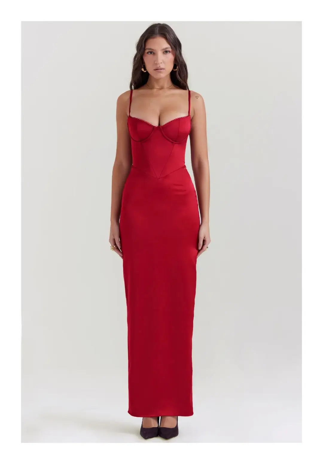 House of CB Stefania Dress Ruby Size S / AU 8 for rent on The Volte - main image