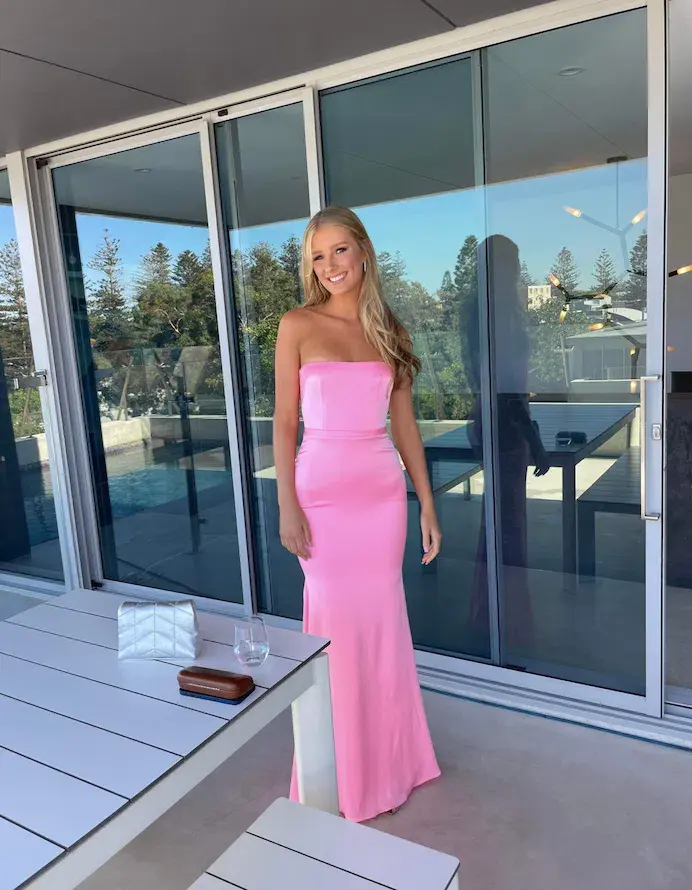 Alex Perry Strapless Gown Pink Size 6 - Image 4