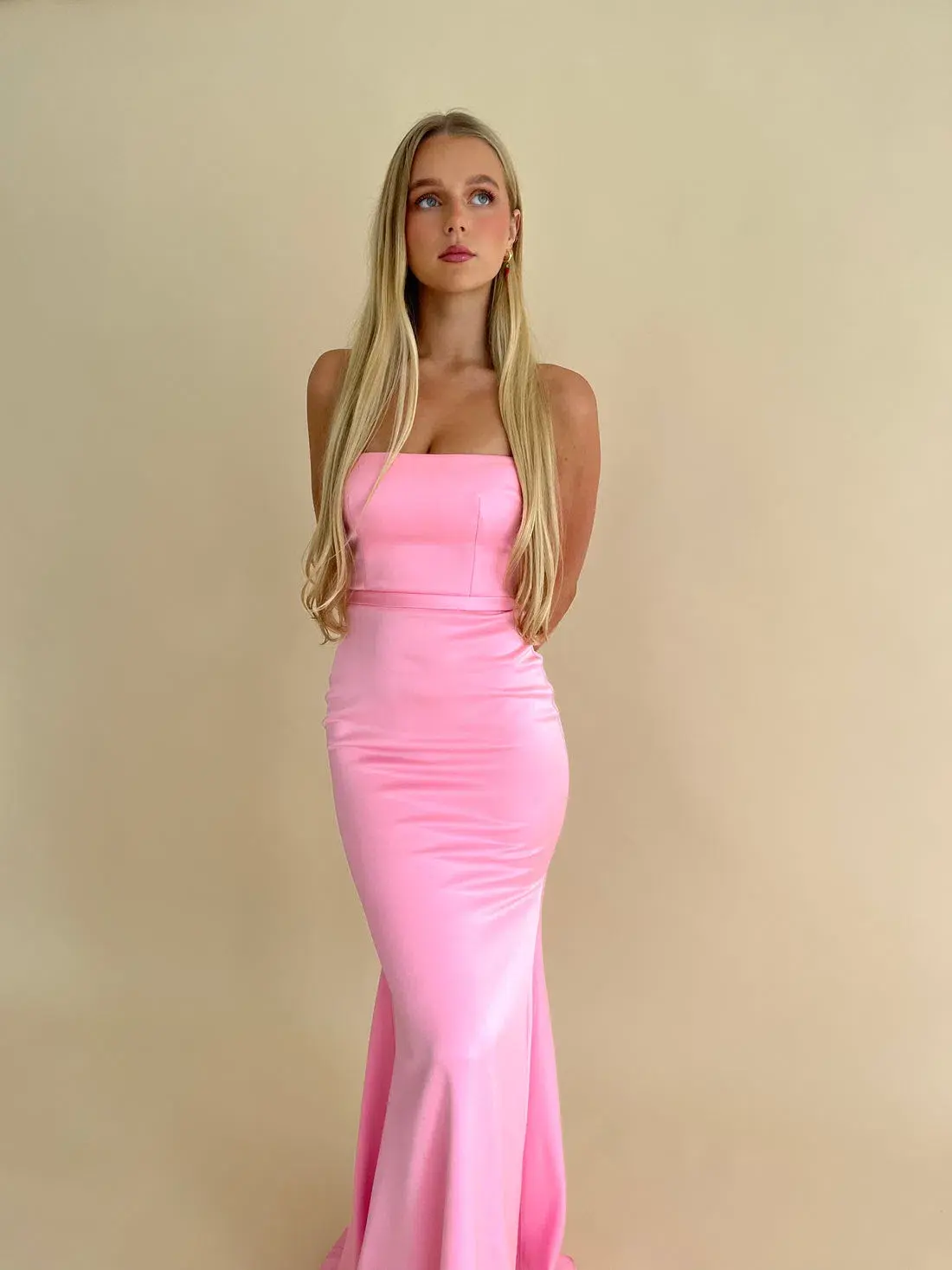 Alex Perry Strapless Gown Pink Size 6 - Image 1