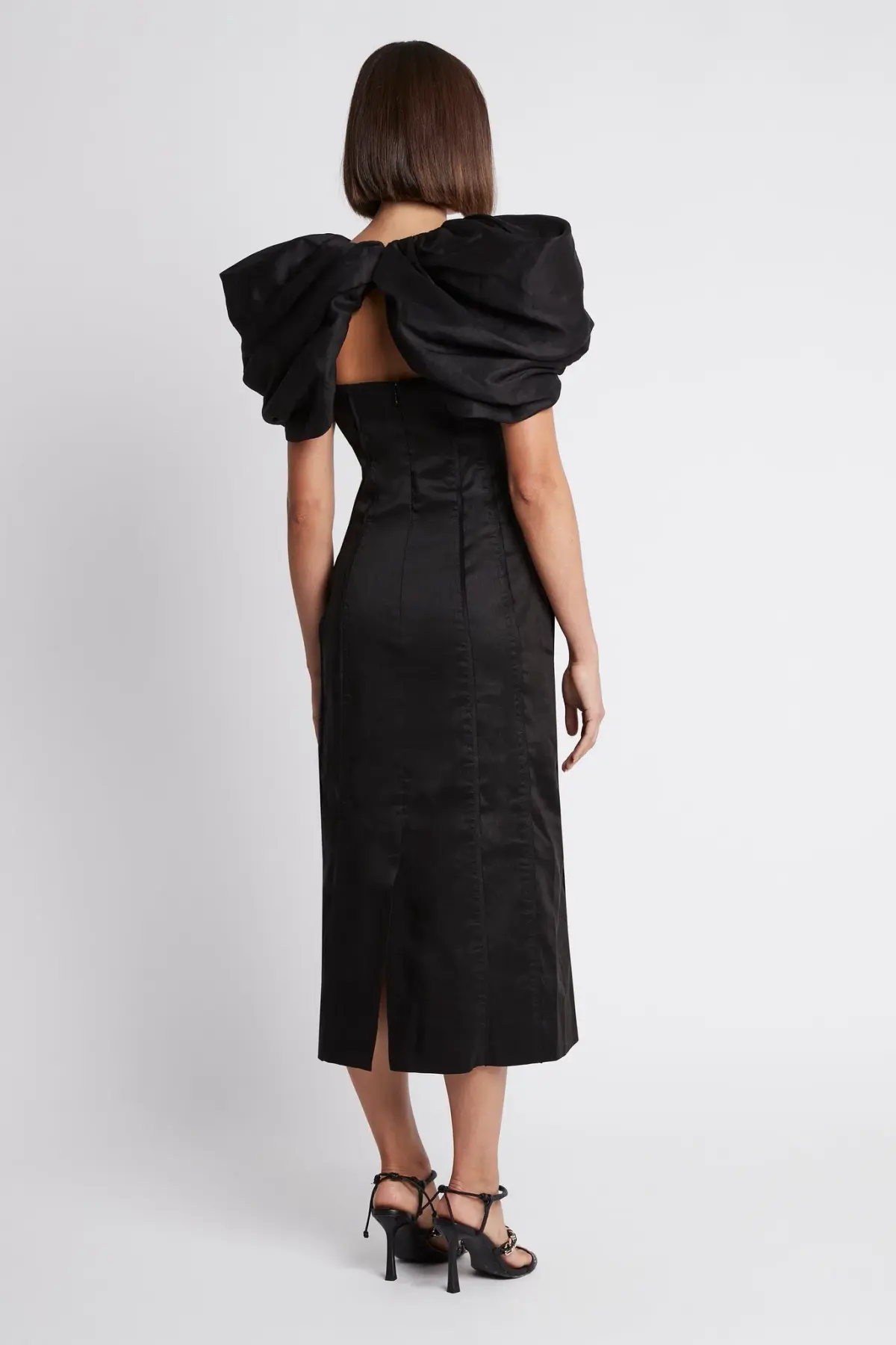 Aje Admiral Butterfly Sleeve Midi Dress Black Size 4  - Image 2