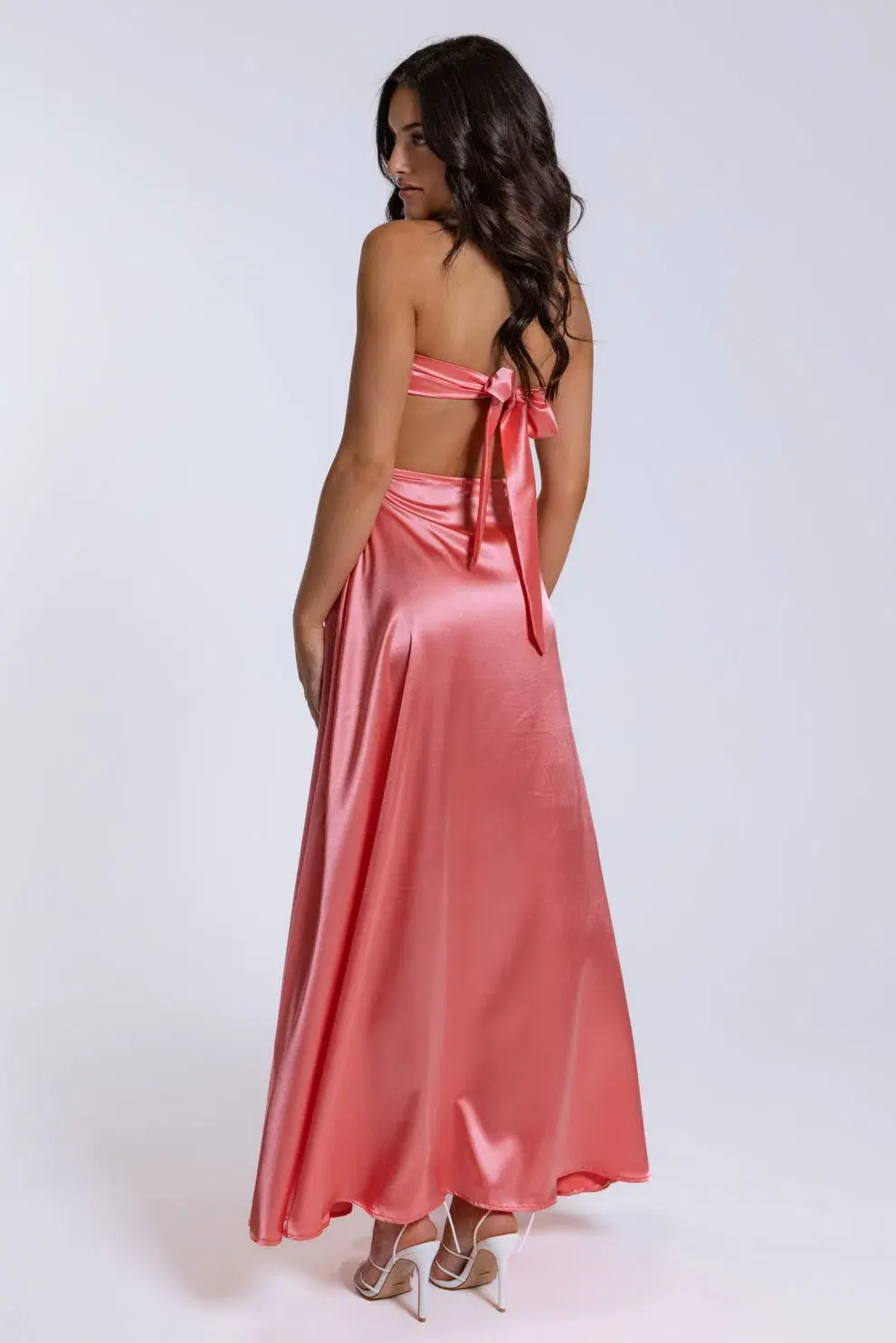 Lane + Sass Lucy Gown Guava Pink Size S/ Au 8 - Image 4