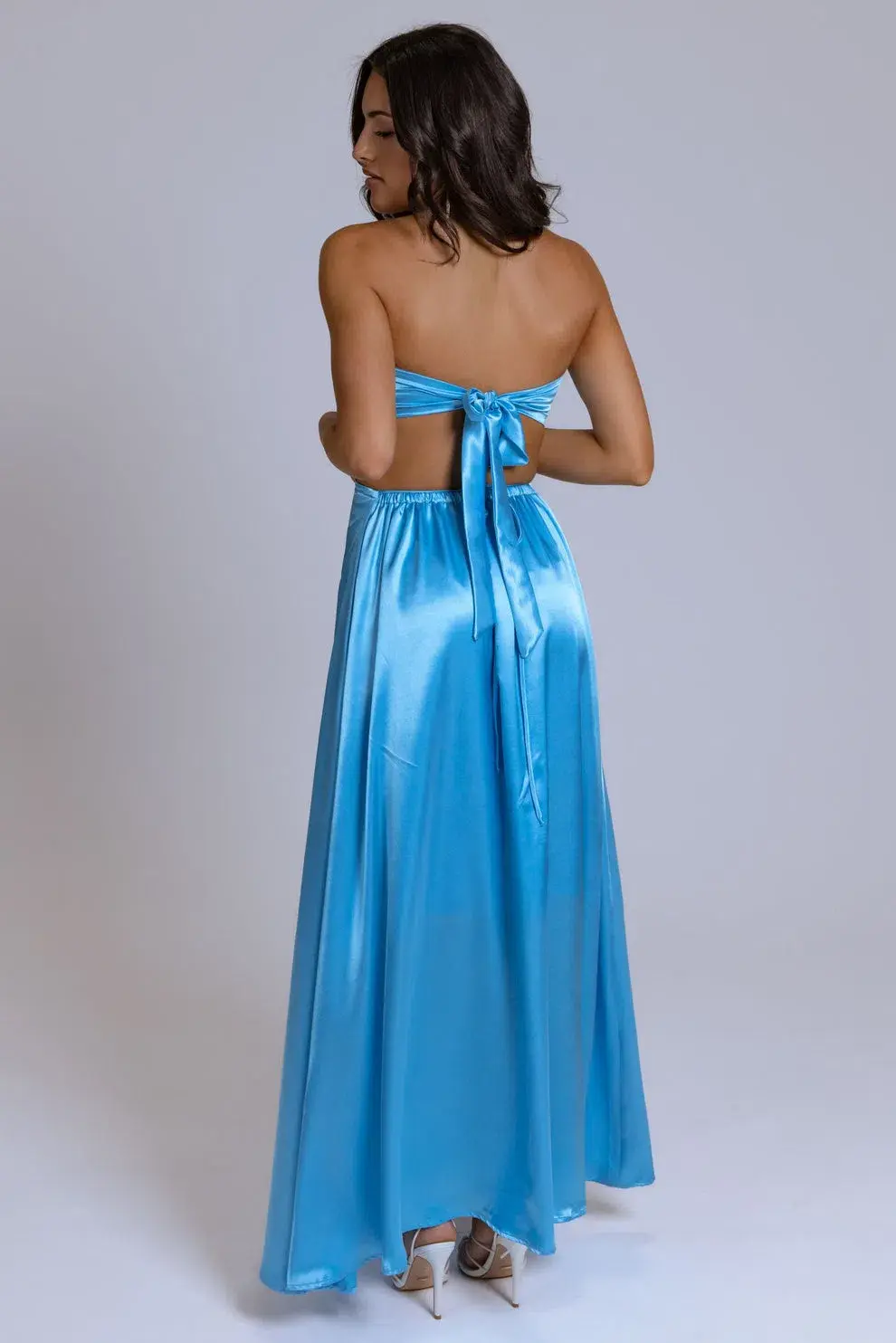 Lane + Sass Luna Dress Blue Size M/ AU 8 - Image 3