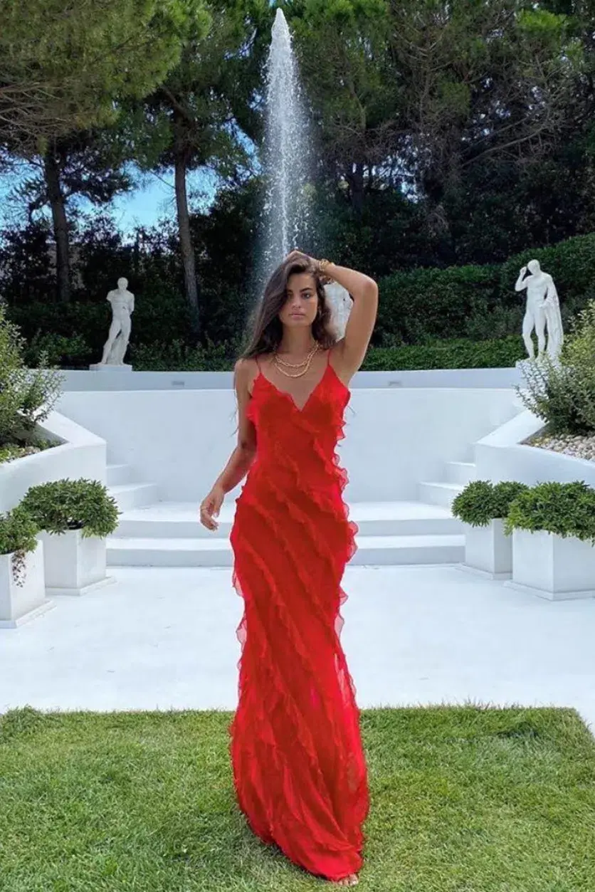 Rat & Boa Cecelia Maxi Dress Red Size XS / AU 6 for rent on The Volte - main image