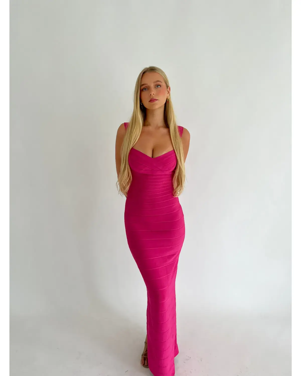 Herve Leger Bandage Gown Pink Size S / AU 8 - Image 1