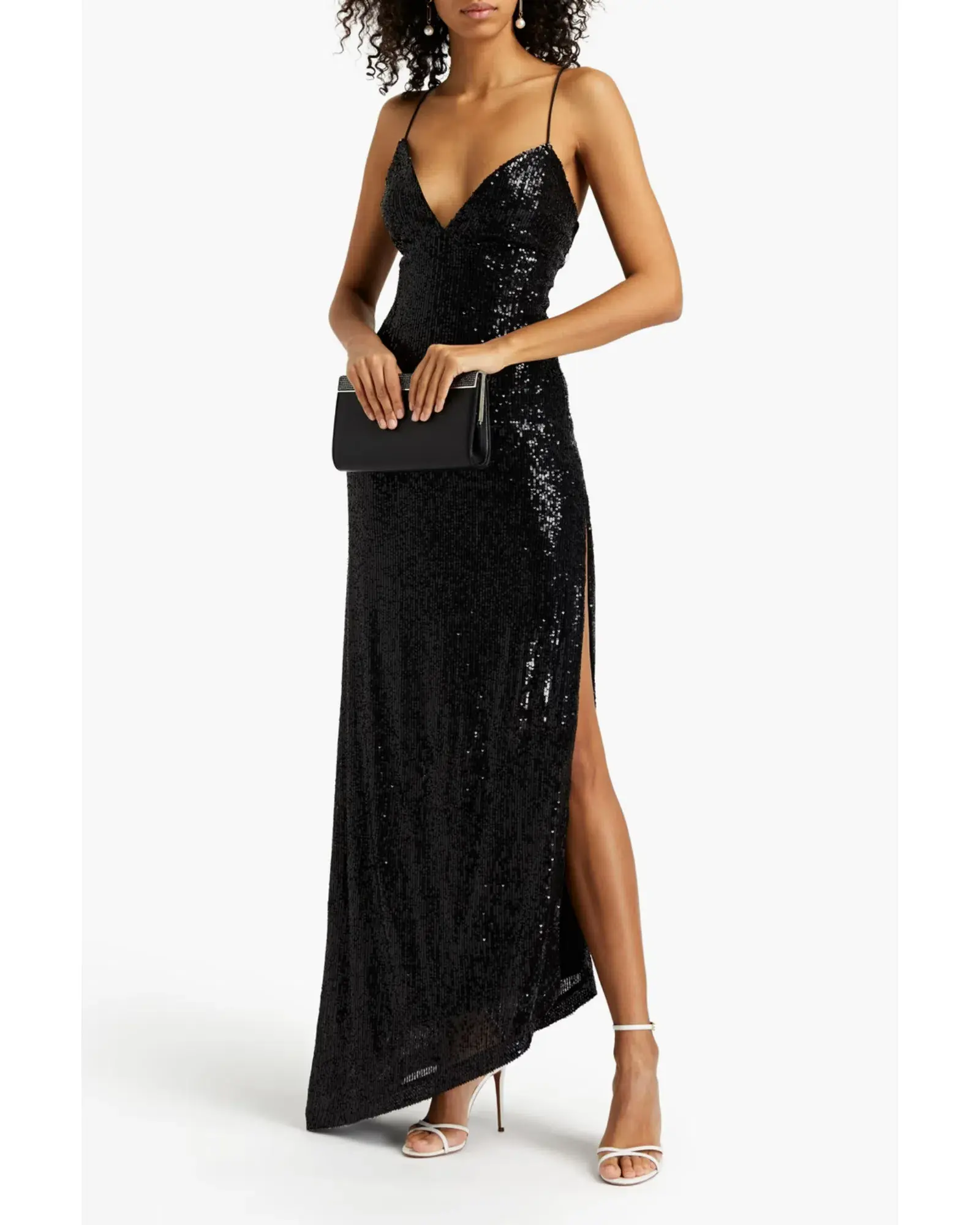 Retrofete Violet Sequined Maxi Dress in Black Size XS / AU 6 - Image 1