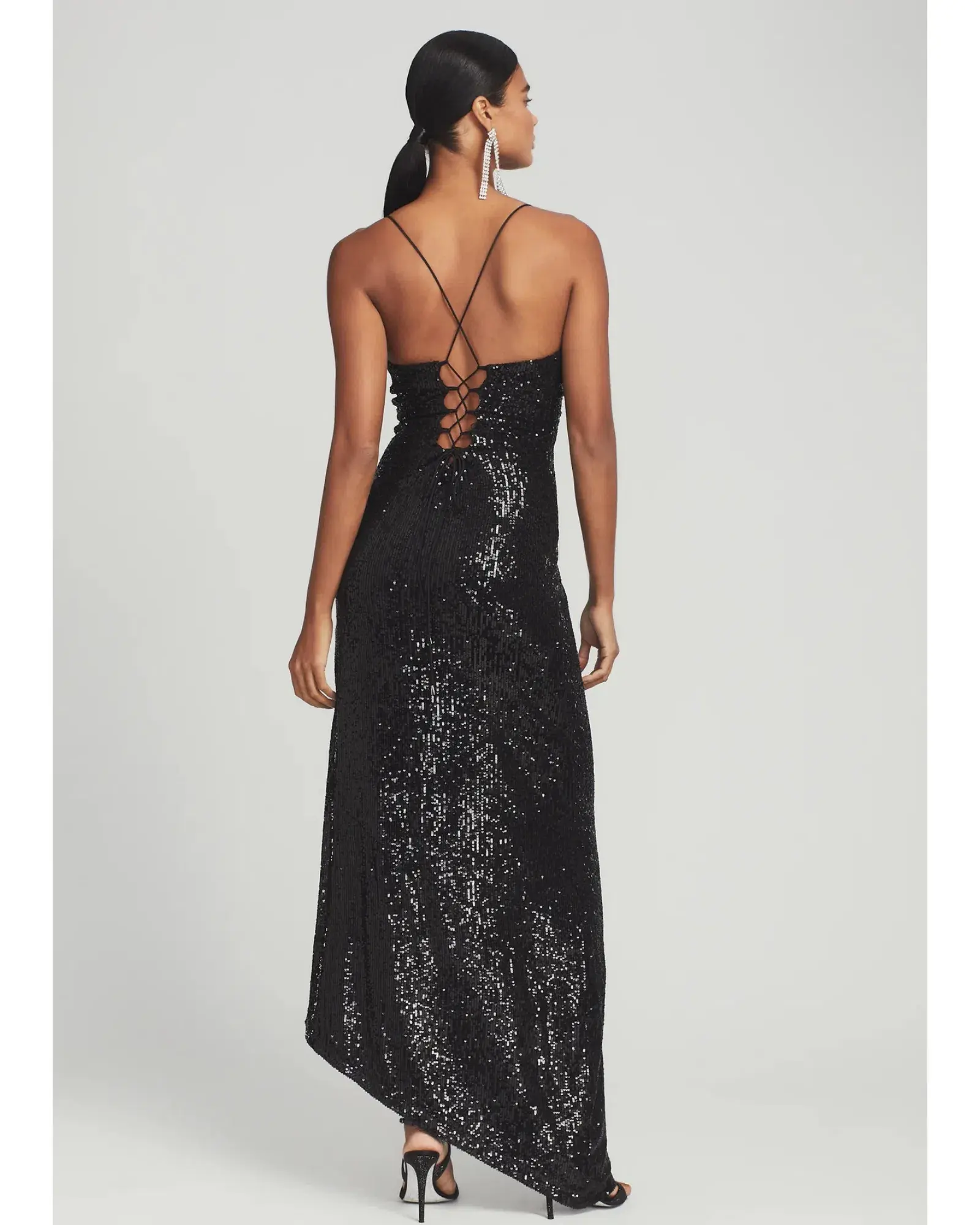 Retrofete Violet Sequined Maxi Dress in Black Size XS / AU 6 - Image 3
