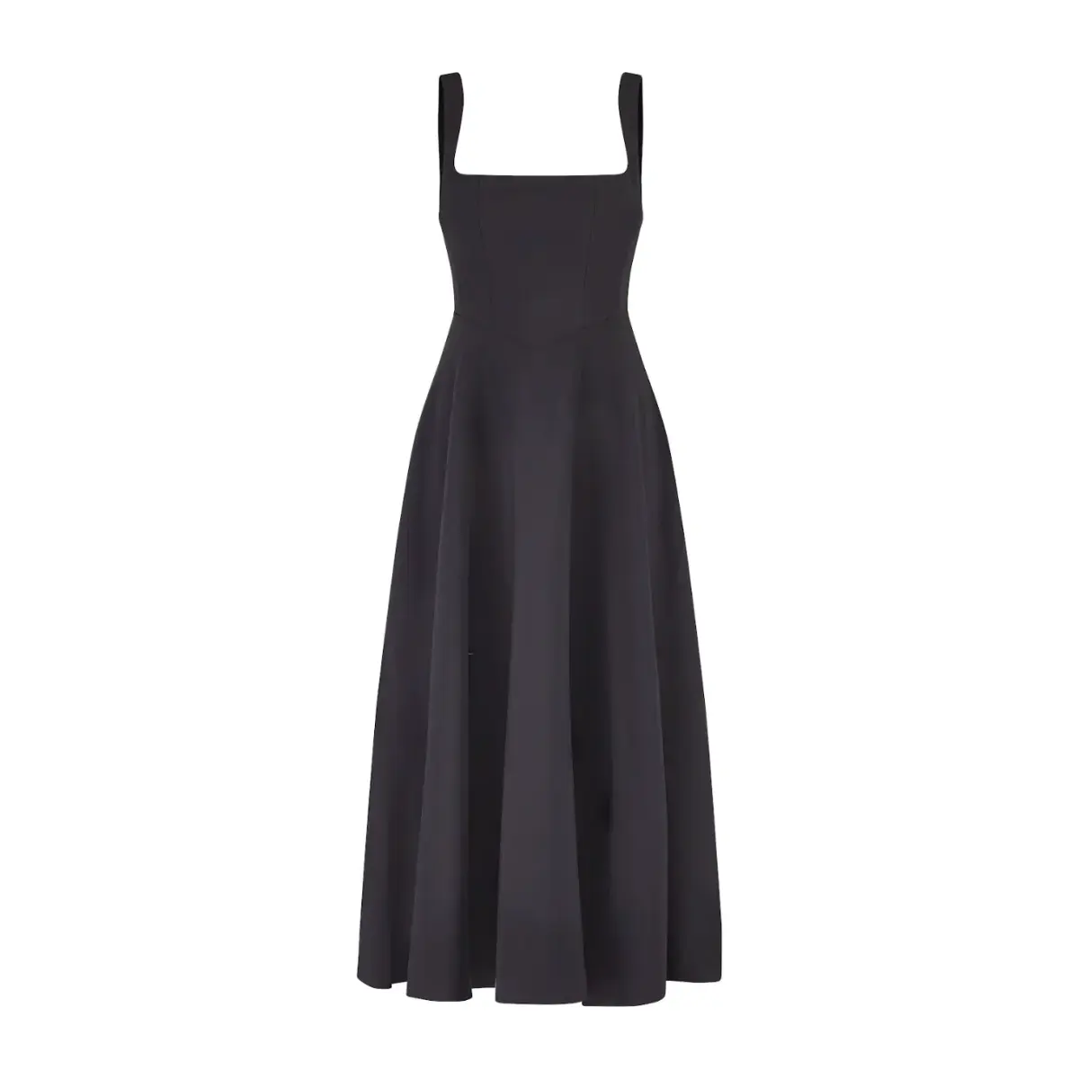 Odd Muse The Ultimate Muse High Waist Square Neck Midi Dress Black Size L / AU 12 - Image 8