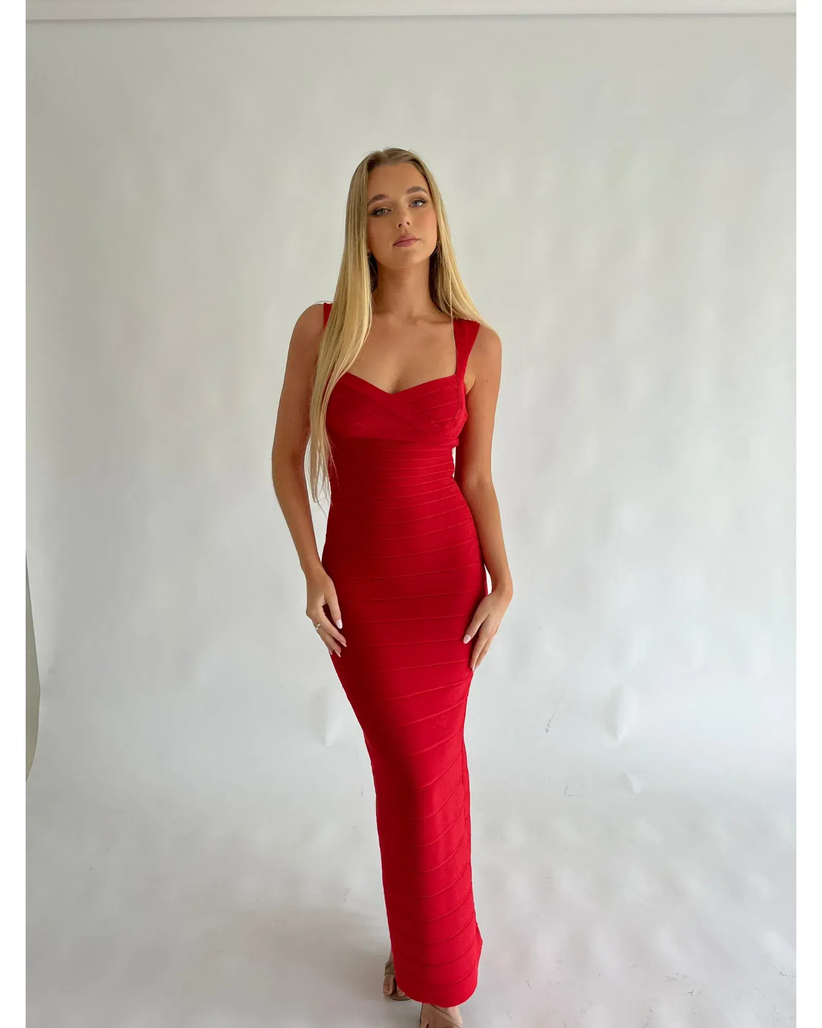 Herve Leger Bandage Gown Papaya Size XS / AU 6 - Image 3
