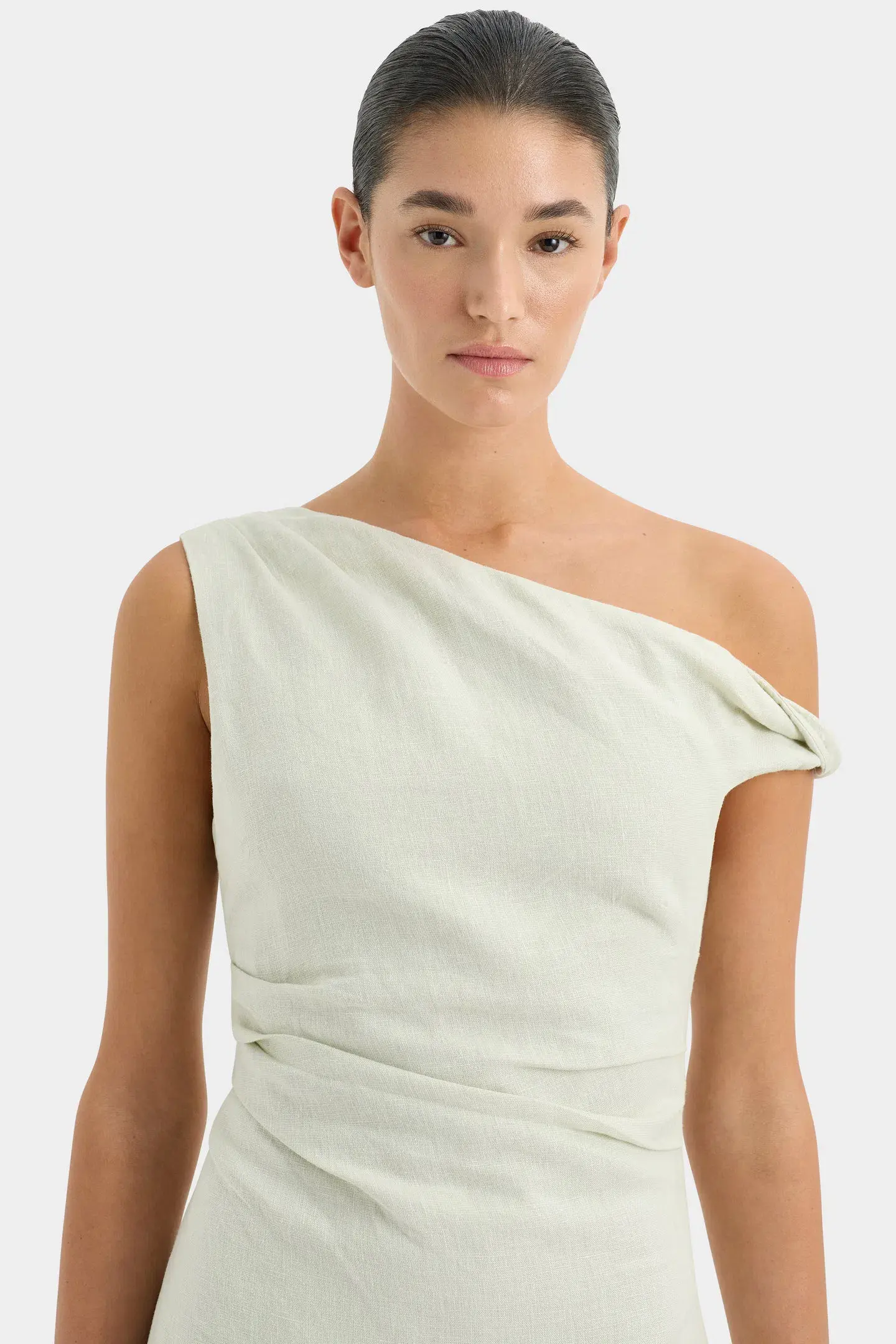 Sir The Label Iris Twist Mini Dress Light Sage Size 1 / AU 8 - Image 5