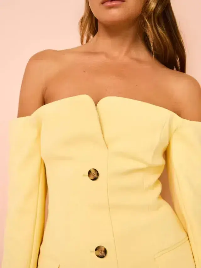 Sir the Label Sandrine Mini Dress in Limone Size 3 / AU 12 - Image 4