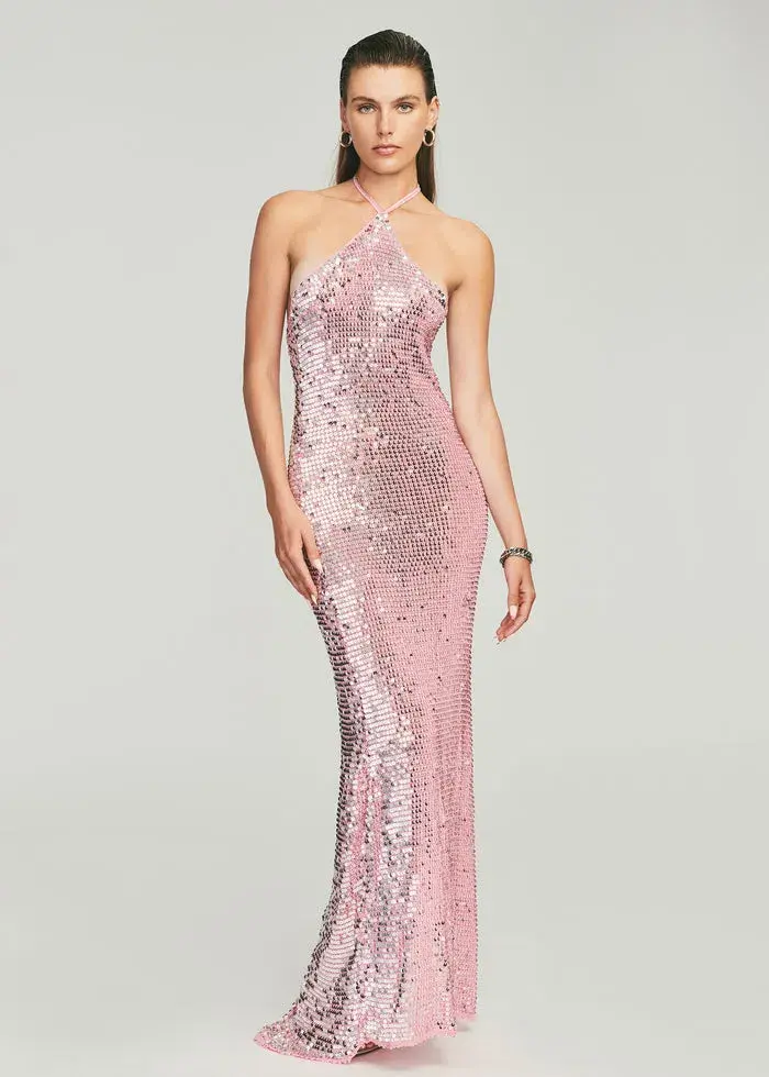 Retrofete Isabel Sequin Crochet Dress Pink Size XS/S / AU 6 - Image 1