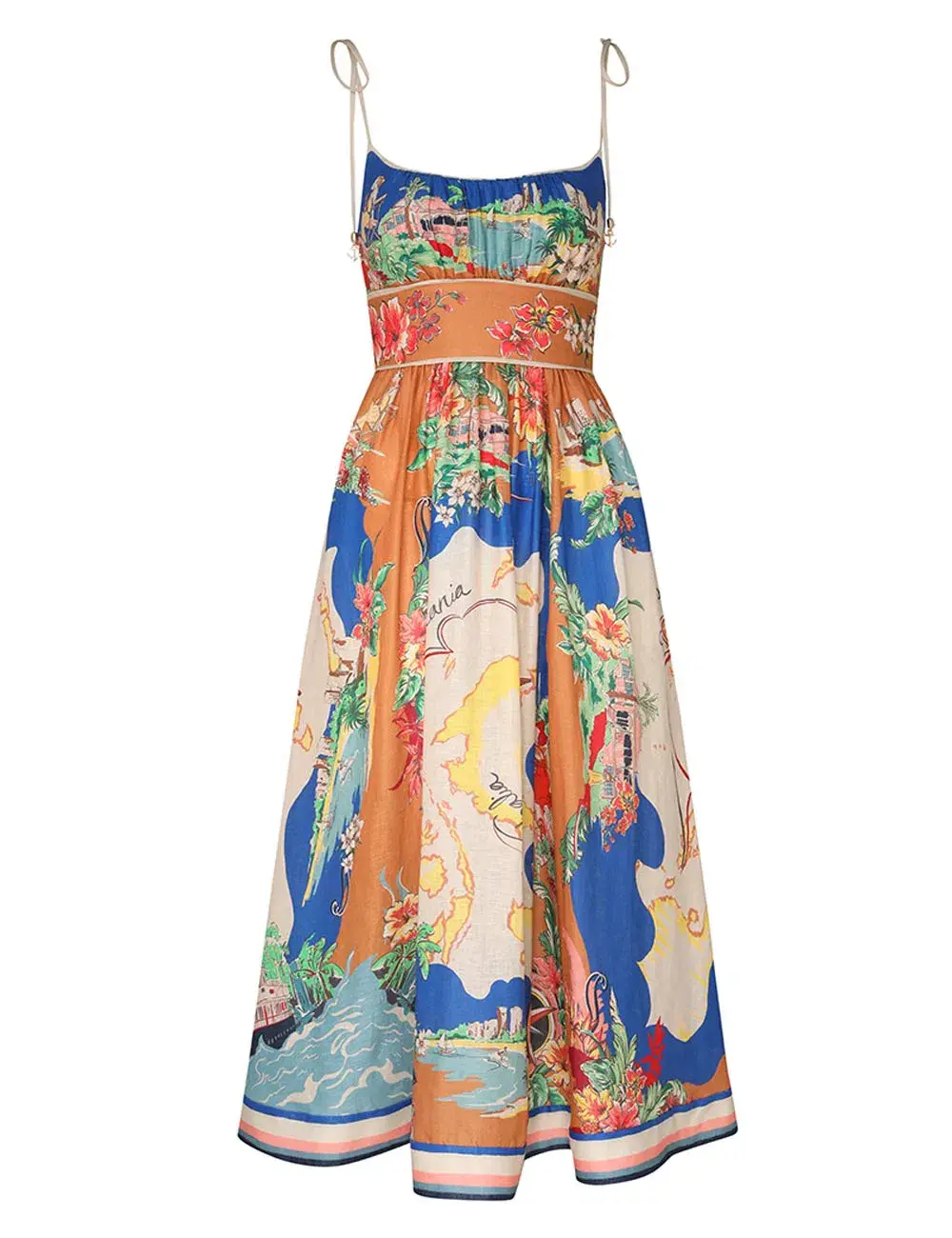Zimmermann Alight Picnic Dress Nautical Print Size 1/Au 10  for rent on The Volte - main image