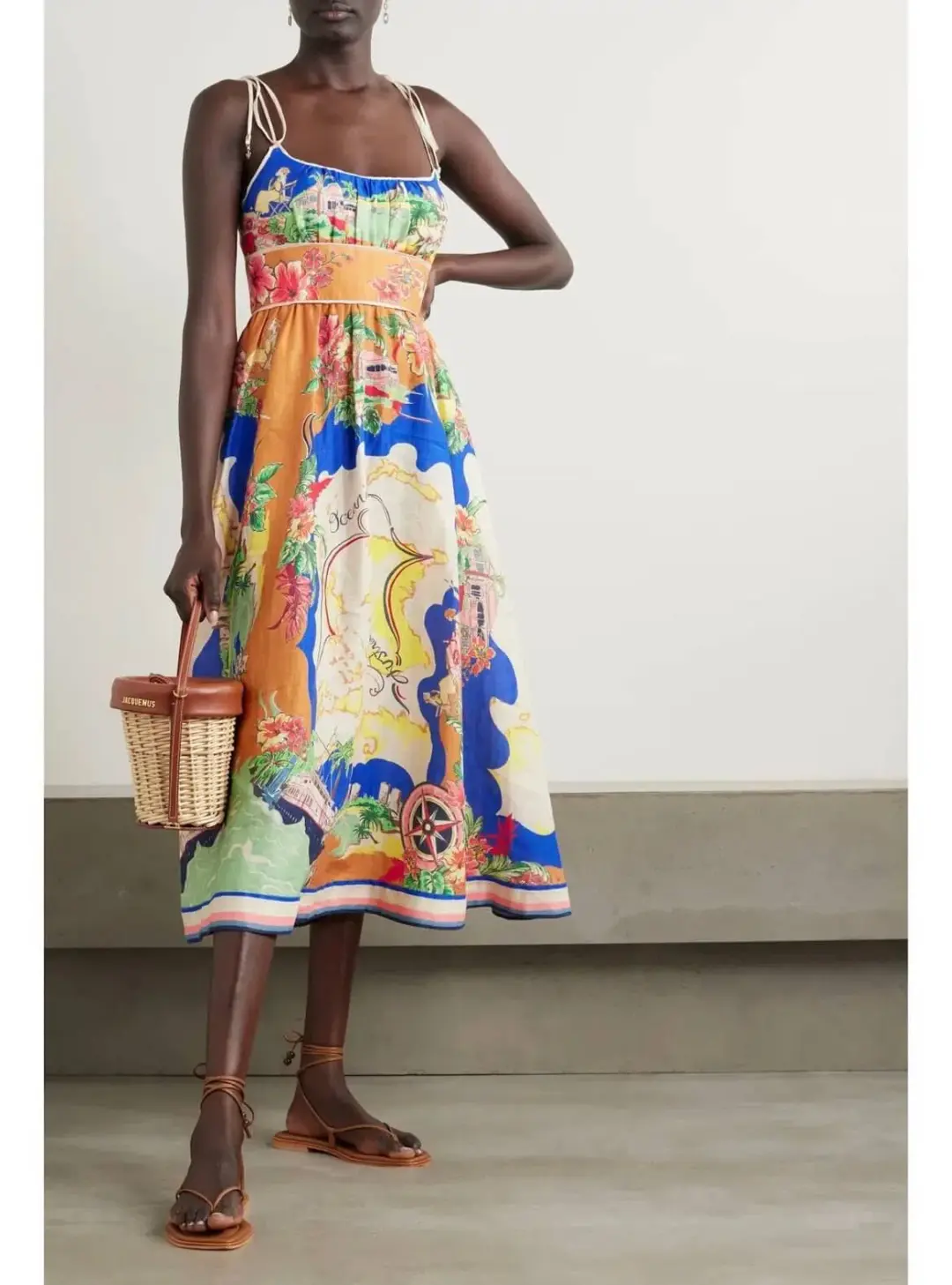 Zimmermann Alight Picnic Dress Nautical Print Size 1/Au 10  for rent on The Volte - main image