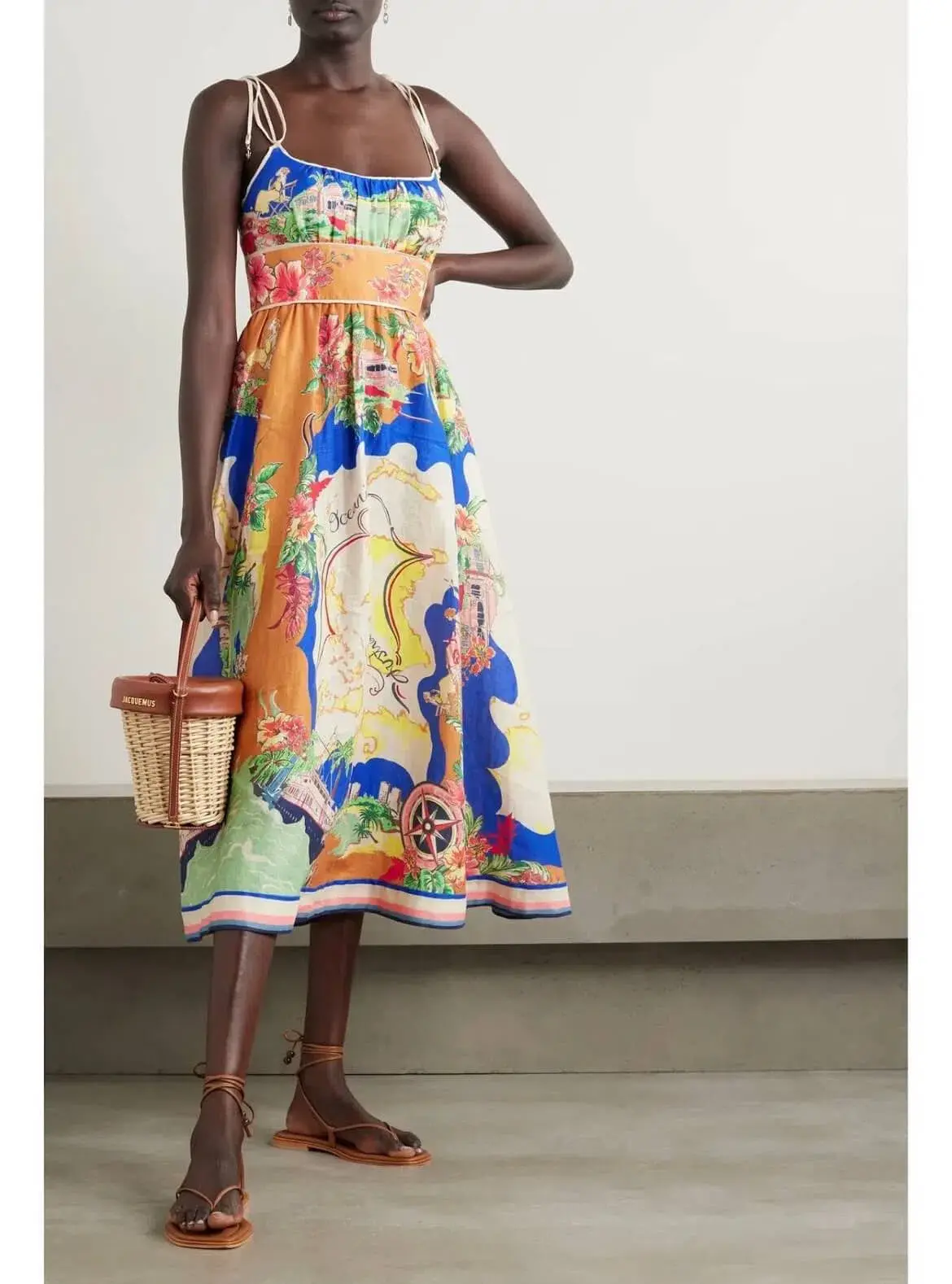 Zimmermann Alight Picnic Dress Nautical Print Size 1/Au 10  - Image 1