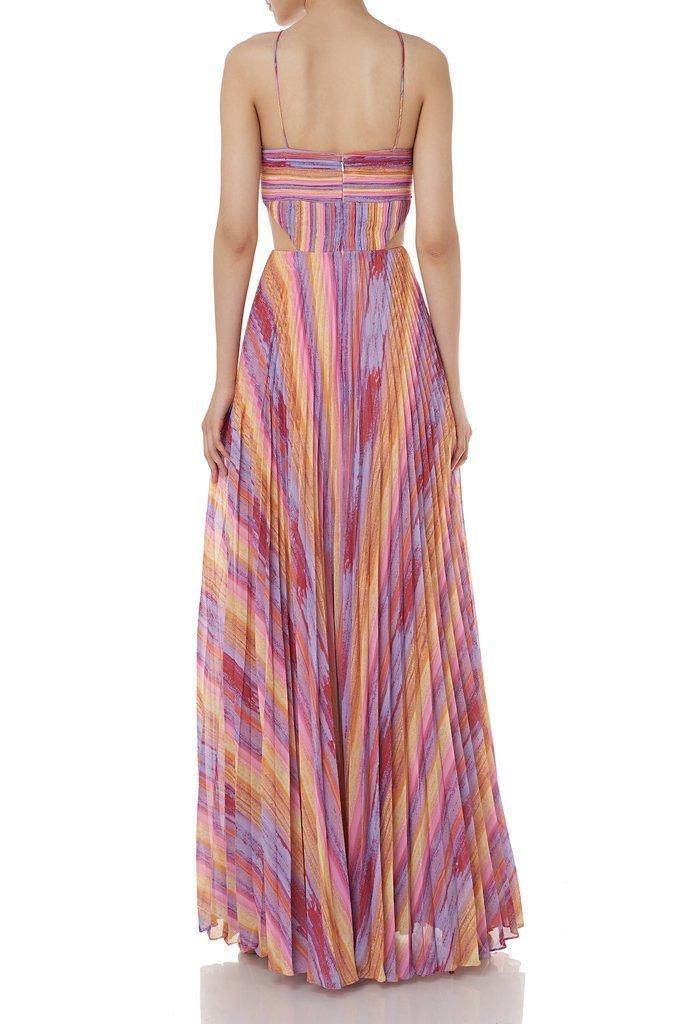 AMUR Janet Cutout Pleated Evening Dress Gown size 8 - Image 3