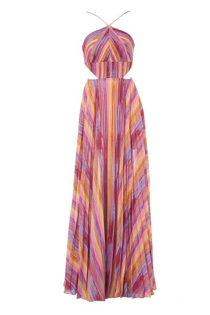 AMUR Janet Cutout Pleated Evening Dress Gown size 8 - Image 7