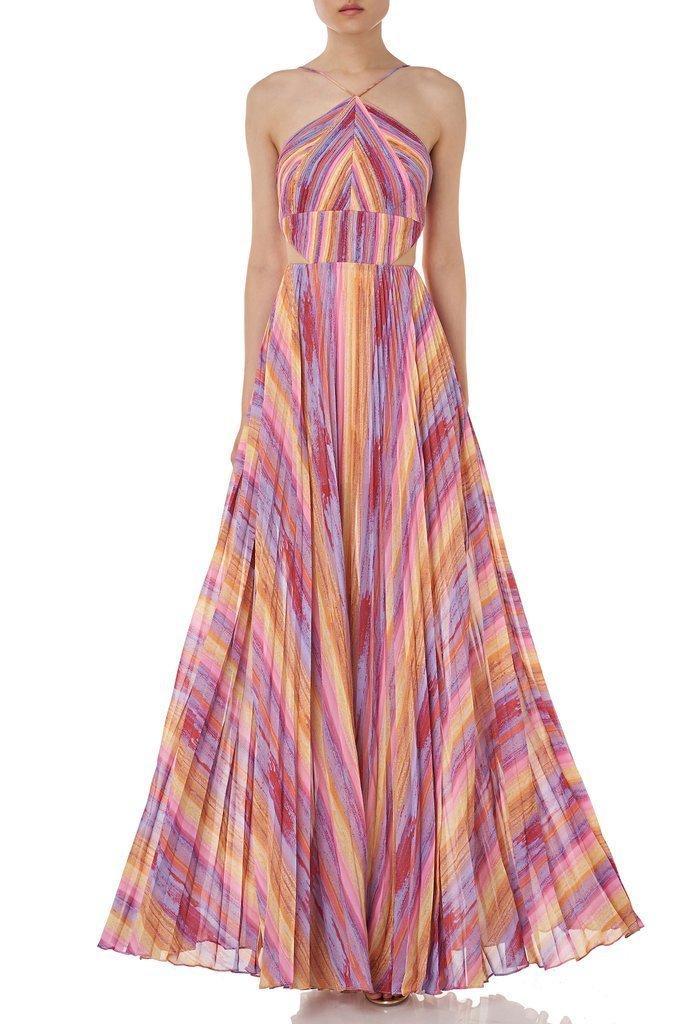 AMUR Janet Cutout Pleated Evening Dress Gown size 8 - Image 1
