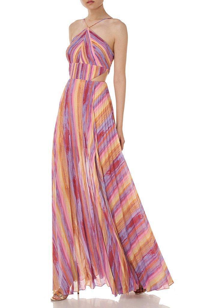 AMUR Janet Cutout Pleated Evening Dress Gown size 8 for rent on The Volte - main image