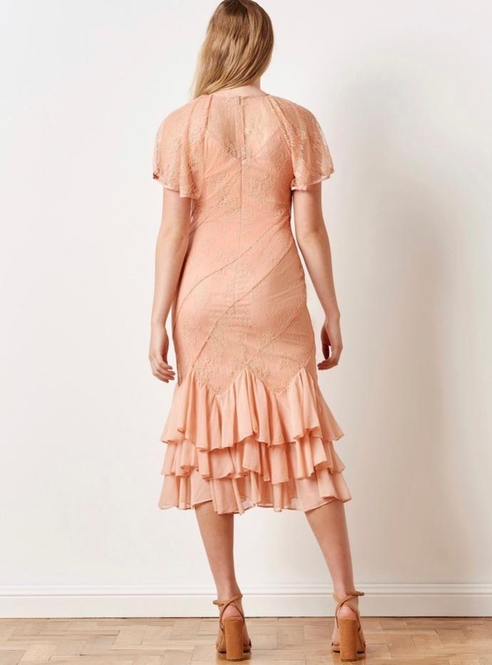 Stevie May peach lace midi dress  - Image 2