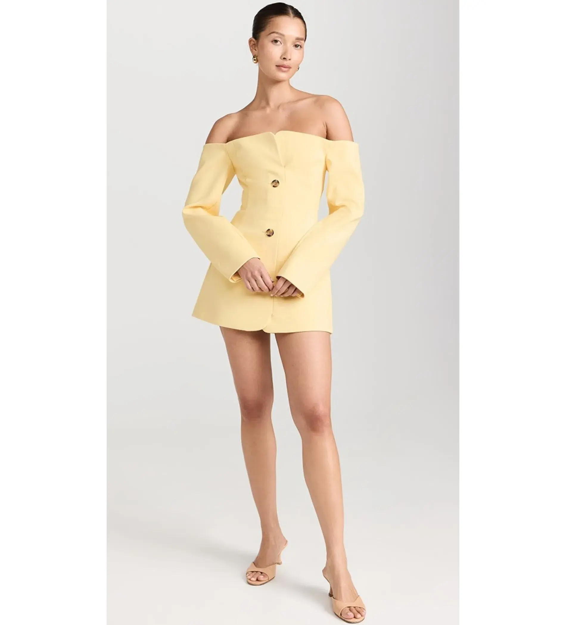Sir The Label Sandrine Tailored Mini Dress Limone Size 0/Au 6  - Image 4
