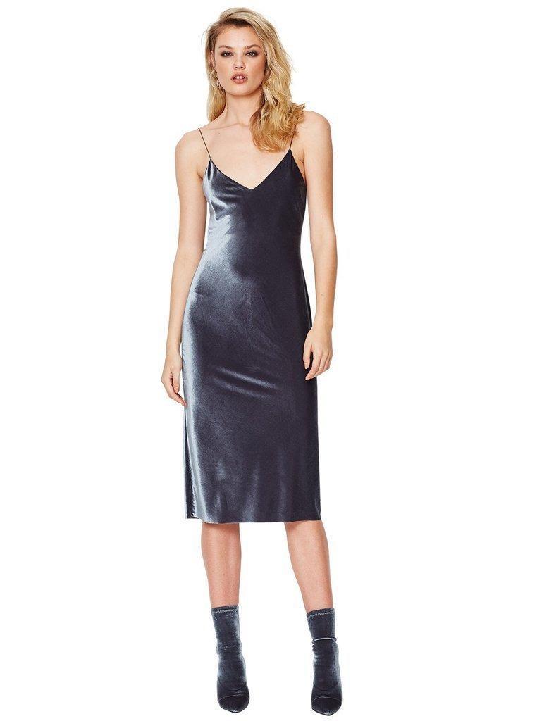 Bec & Bridge Shadow Velvet Dress Blue Size AU 8 - Image 1