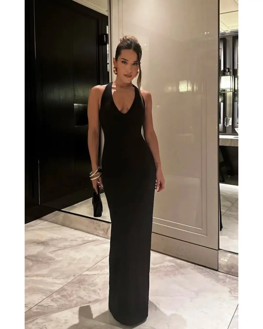 Effie Kats Eiza Gown Black Size AU 6  for rent on The Volte - main image