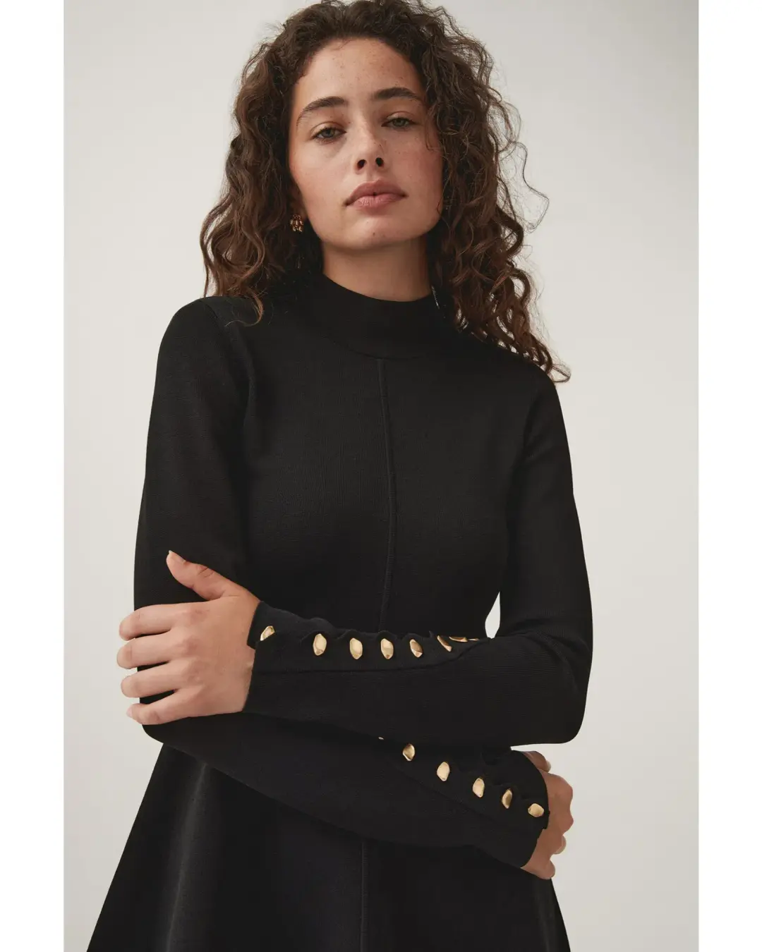 Aje Harmony Knit Mini Dress Black Size AU 12 for rent on The Volte - main image