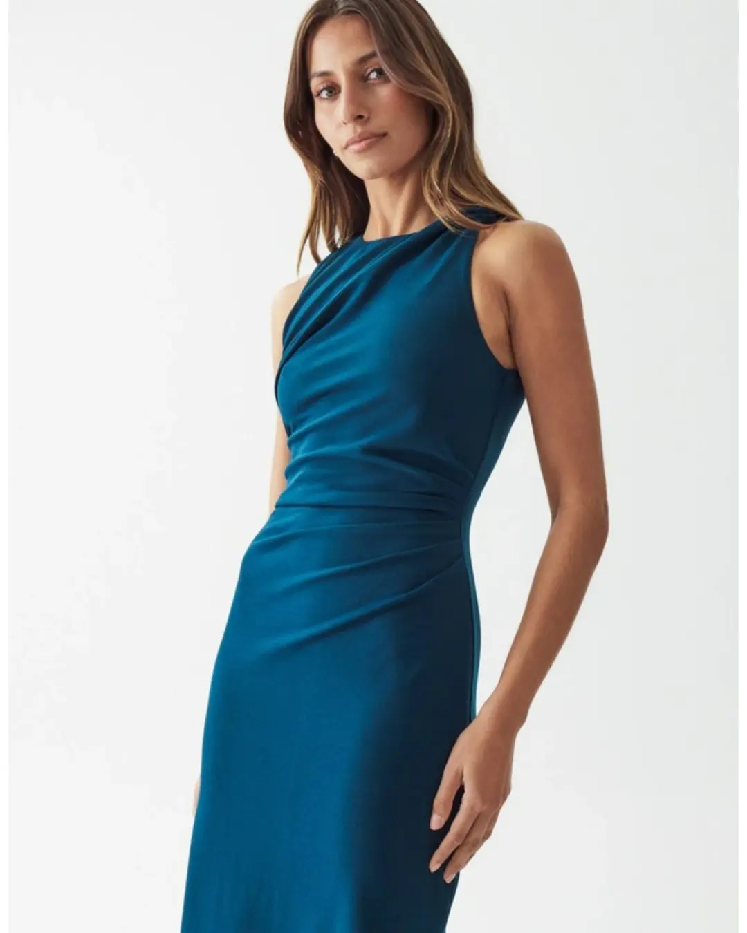 Calia Collection Damiana Midi Dress Teal Size AU 8 for rent on The Volte - main image