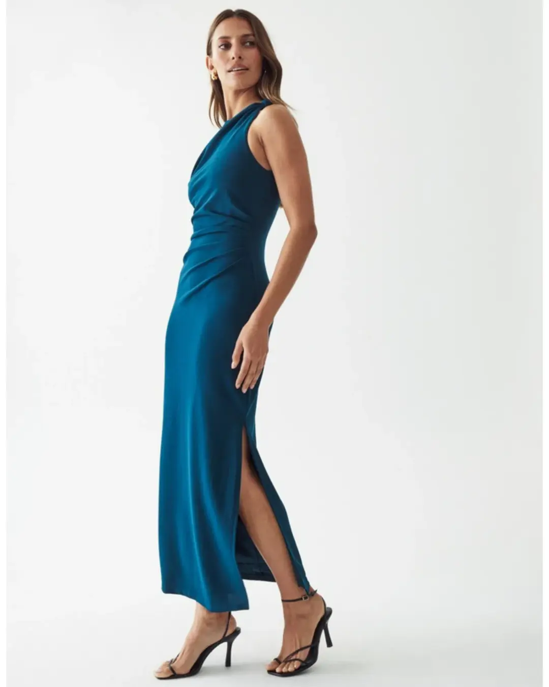 Calia Collection Damiana Midi Dress Teal Size AU 8 for rent on The Volte - main image