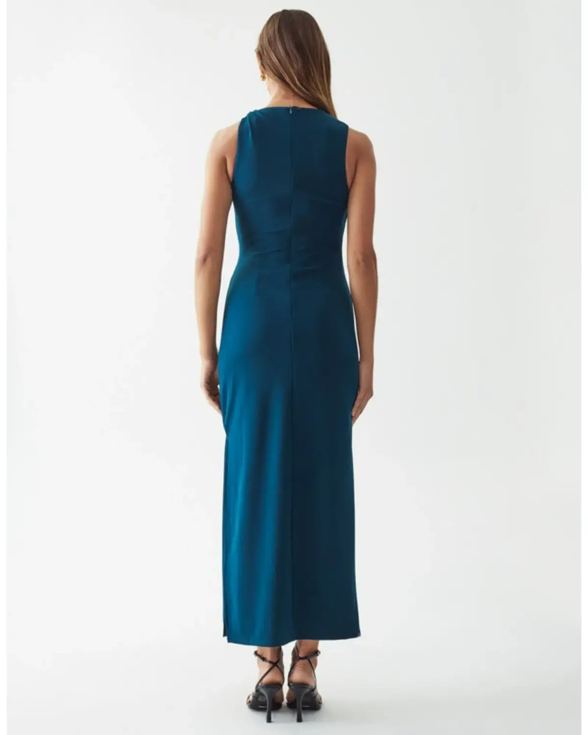 Calia Collection Damiana Midi Dress Teal Size AU 8 - Image 4
