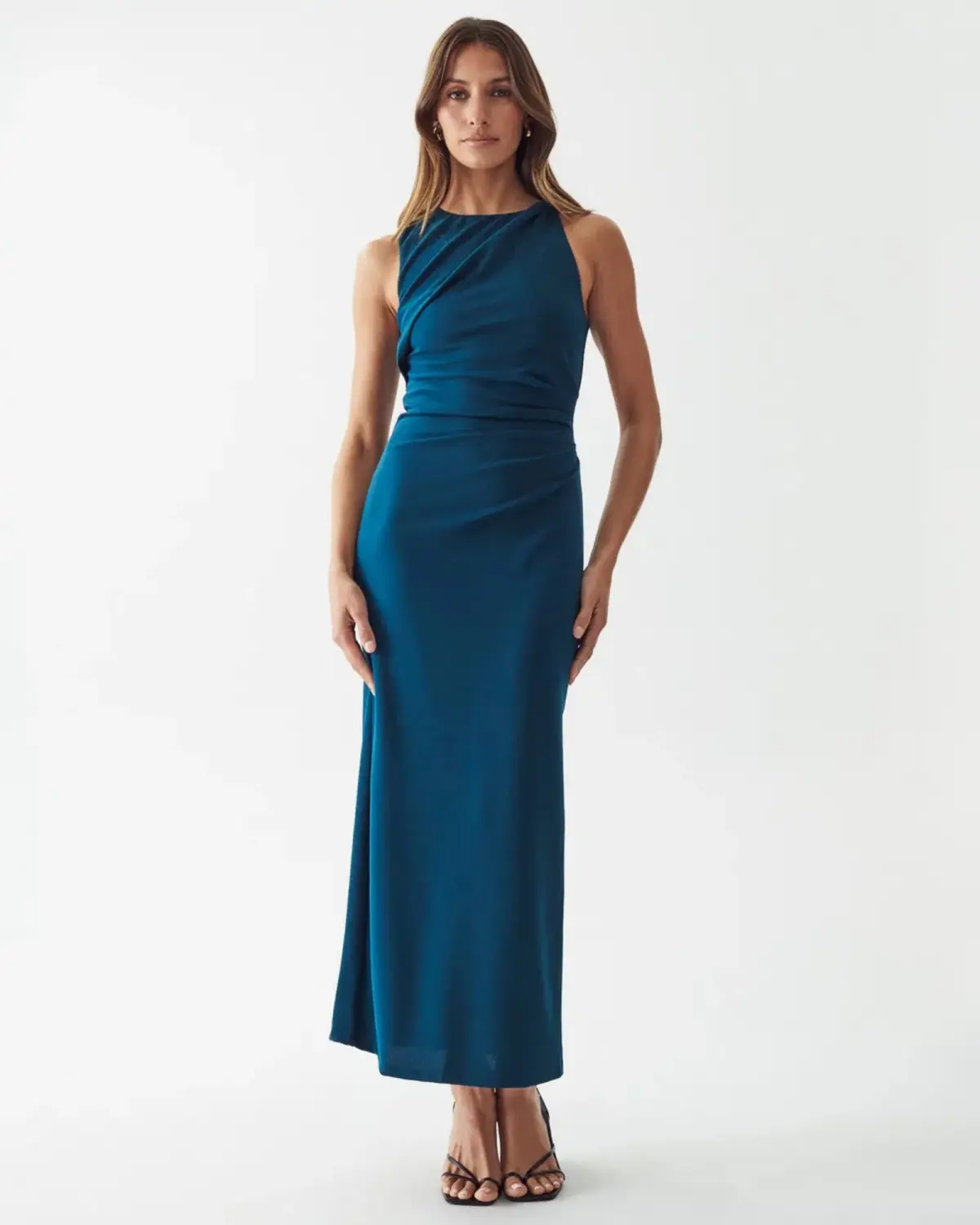 Calia Collection Damiana Midi Dress Teal Size AU 8 - Image 1