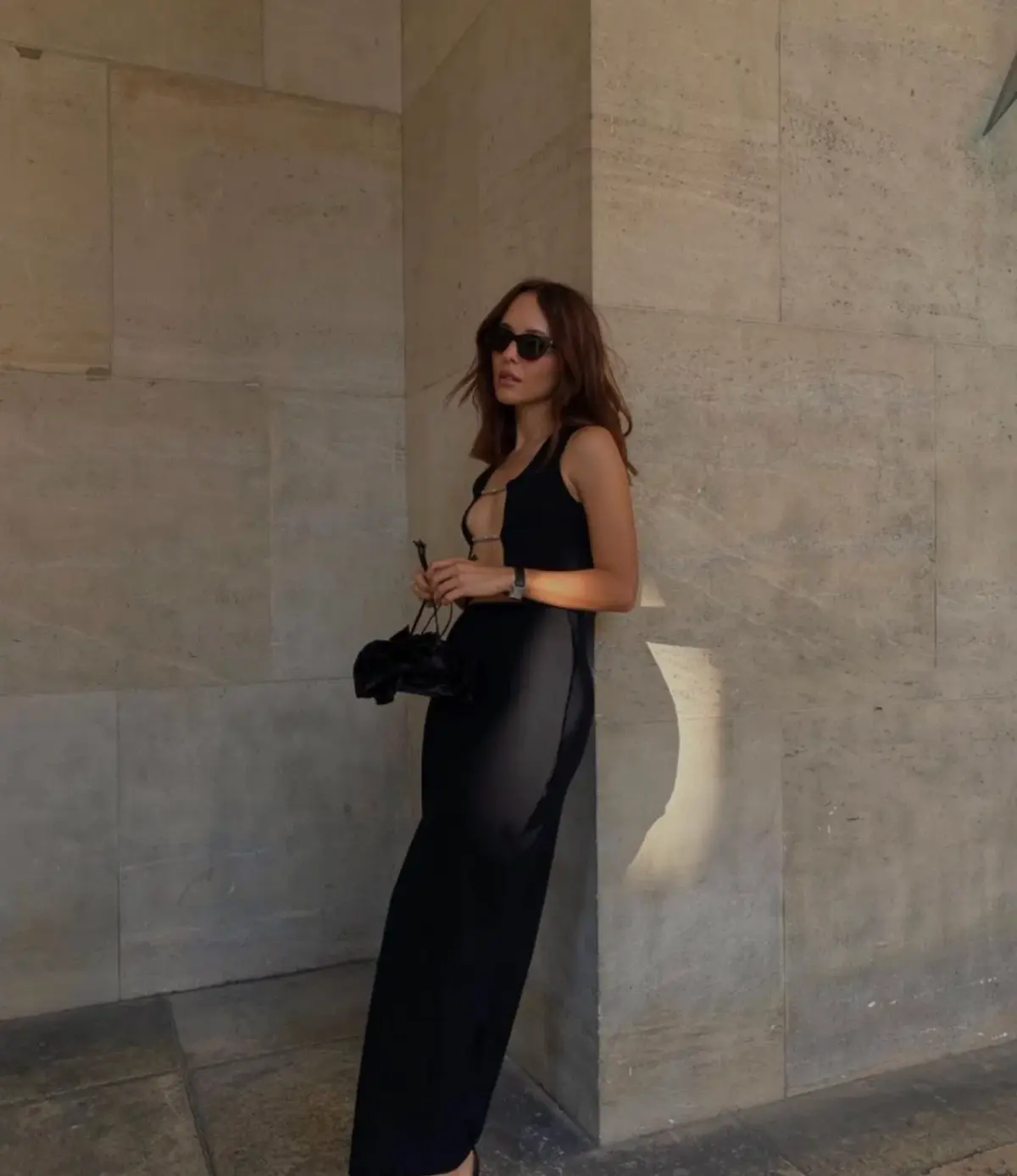 Christopher Esber Crystal Lattice Column Dress Black Size S / AU 8 - Image 7