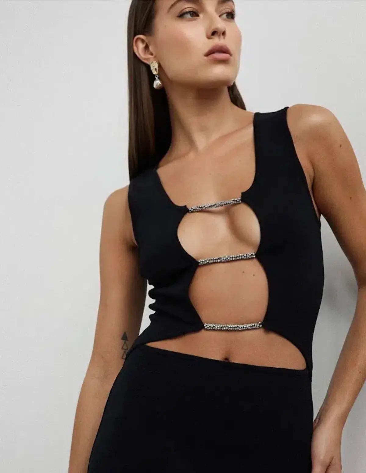 Christopher Esber Crystal Lattice Column Dress Black Size S / AU 8 - Image 6