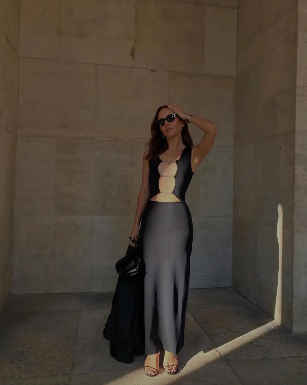 Christopher Esber Crystal Lattice Column Dress Black Size S / AU 8 - Image 8