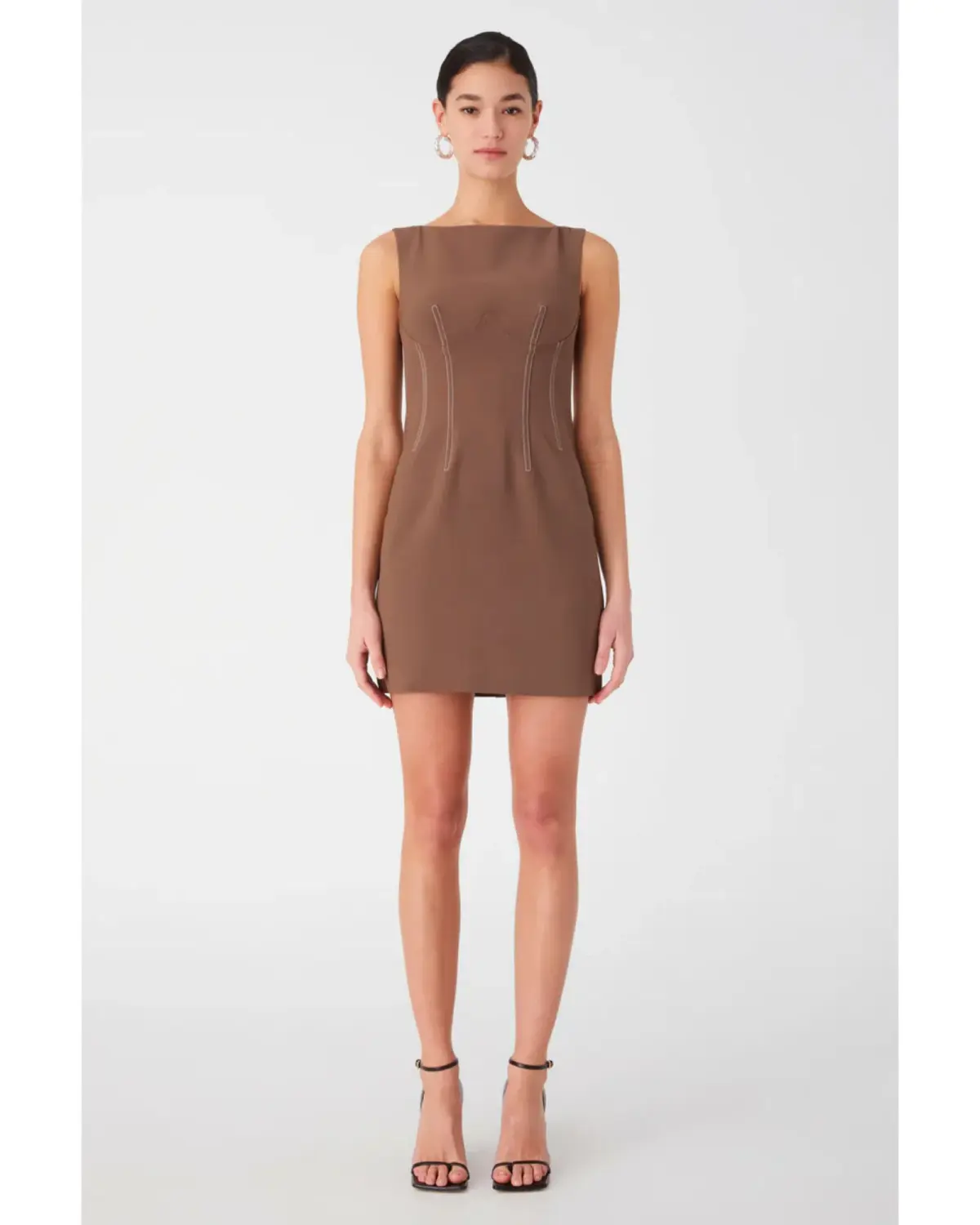 MISHA Micha Mini Dress Brown Size 12 - Image 1